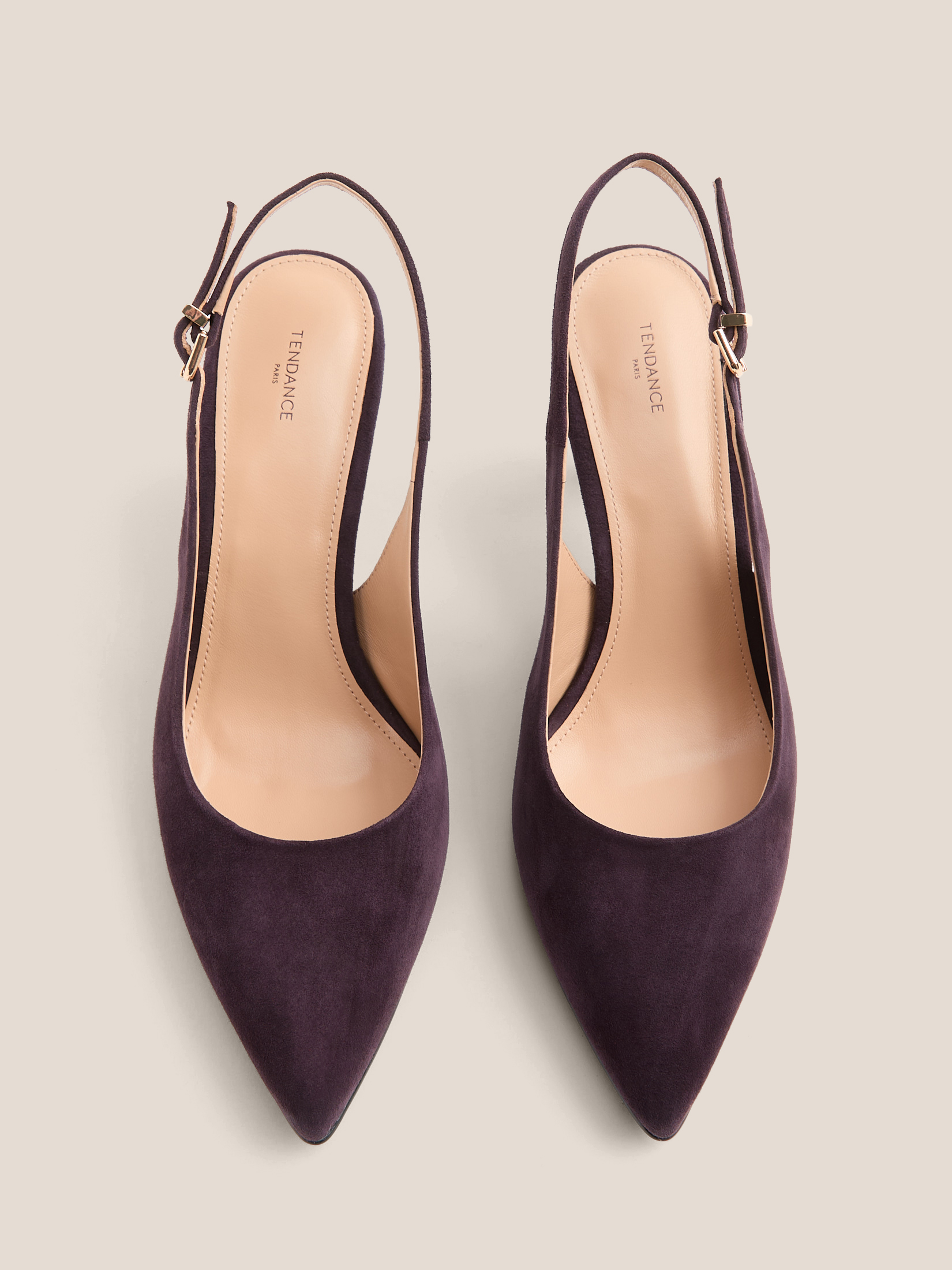 Женские туфли с открытой пяткой (слинг-бэк) TENDANCE 4825803, темно-фиолетовый