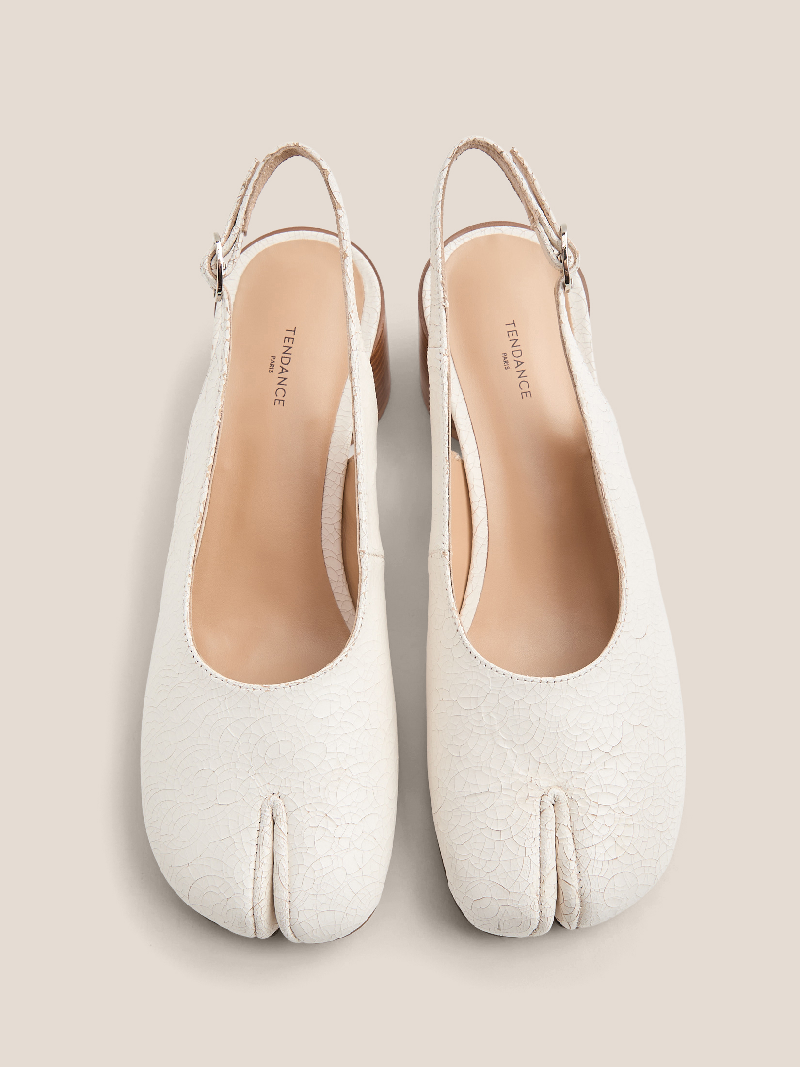 Женские туфли с открытой пяткой (слинг-бэк) TENDANCE 4839119, молочно-бежевый