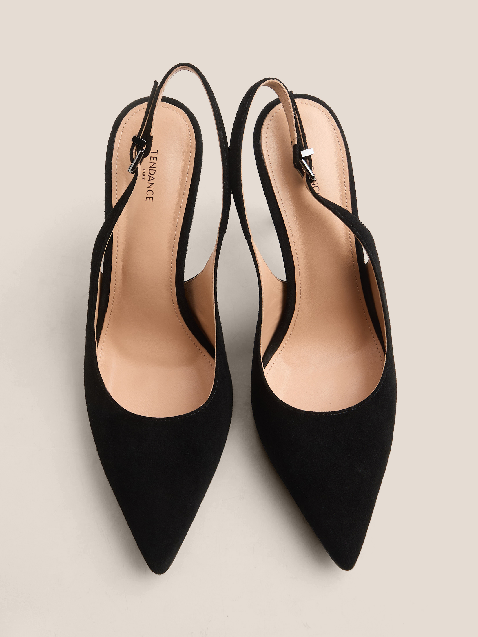 Женские туфли с открытой пяткой (слинг-бэк) TENDANCE 4826025, черный