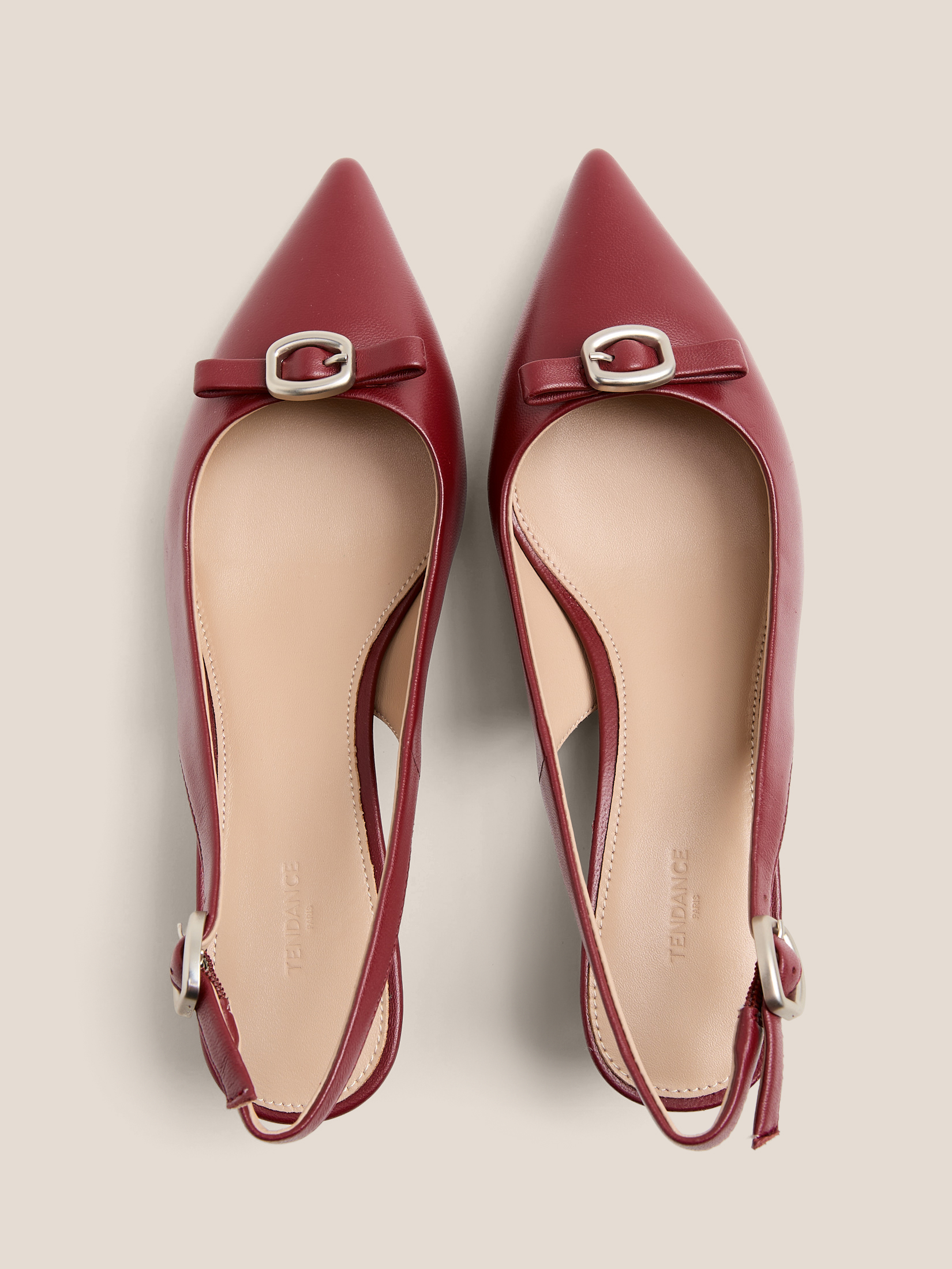 Женские туфли с открытой пяткой (слинг-бэк) TENDANCE 4529313, бордовый