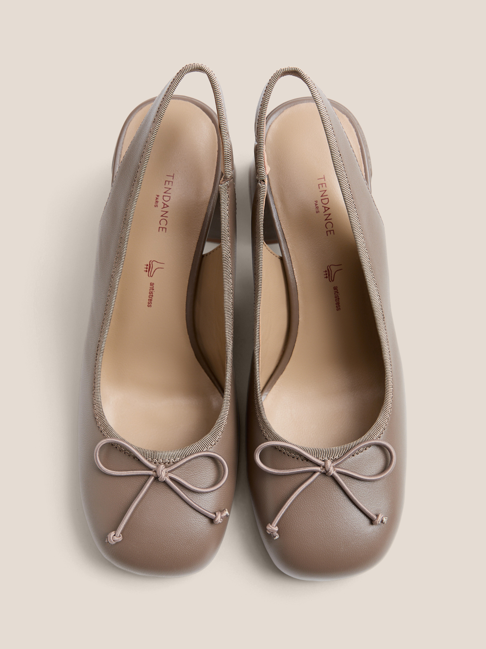 Женские туфли с открытой пяткой (слинг-бэк) TENDANCE 4570242, серо-коричневый
