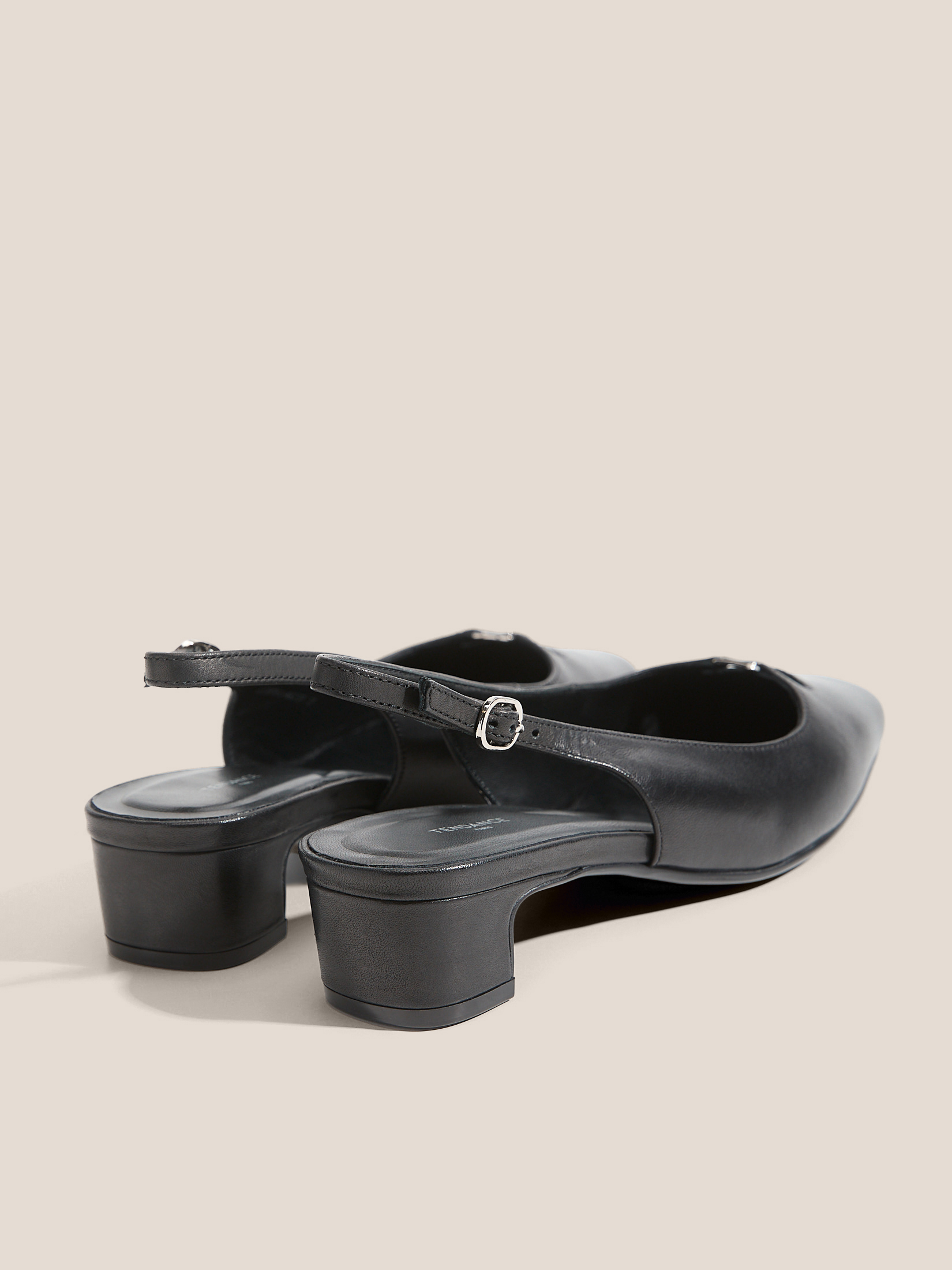 Женские туфли с открытой пяткой (слинг-бэк) TENDANCE 4903702, черный