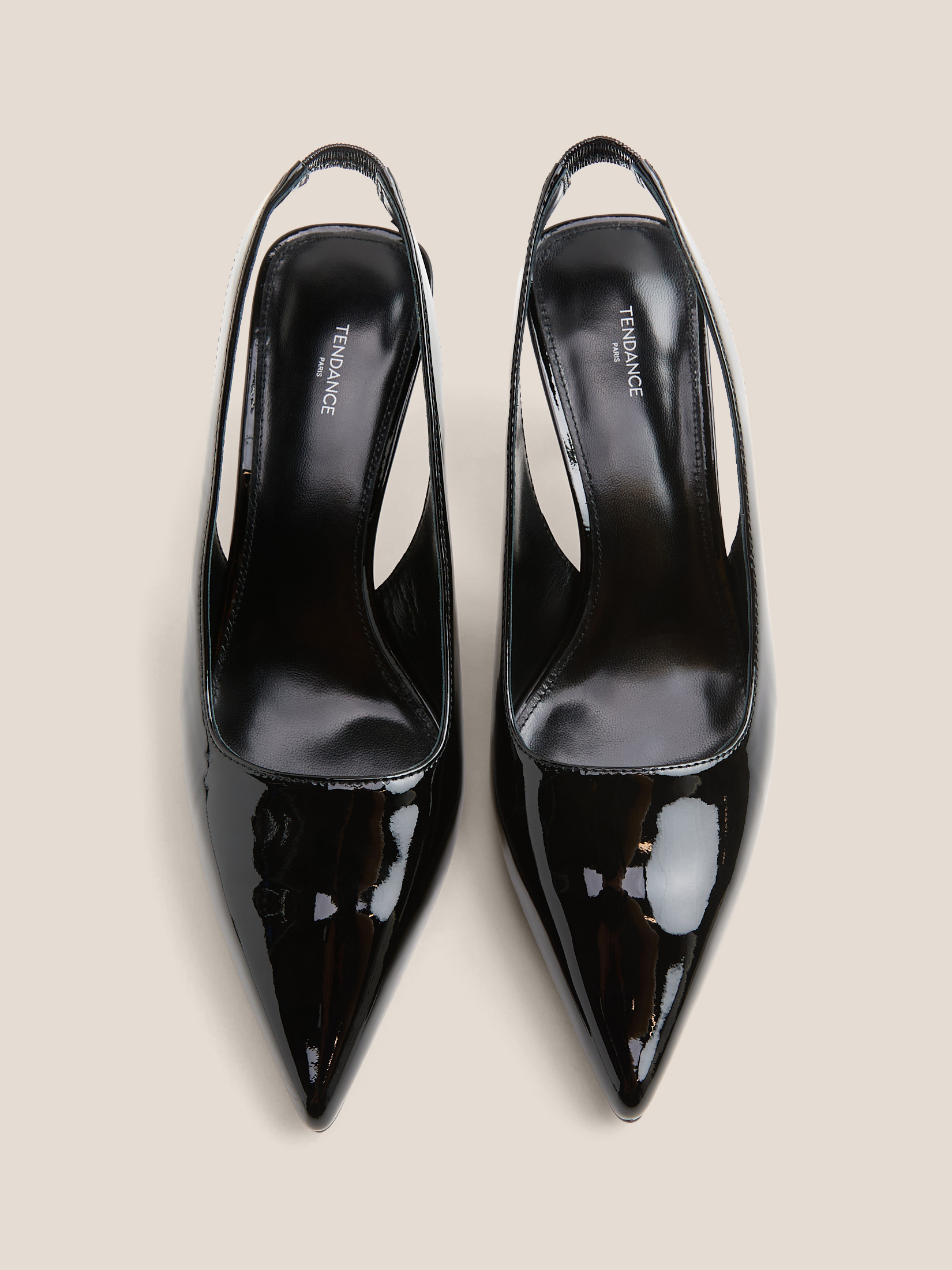 Женские туфли с открытой пяткой (слинг-бэк) TENDANCE 4837994, черный