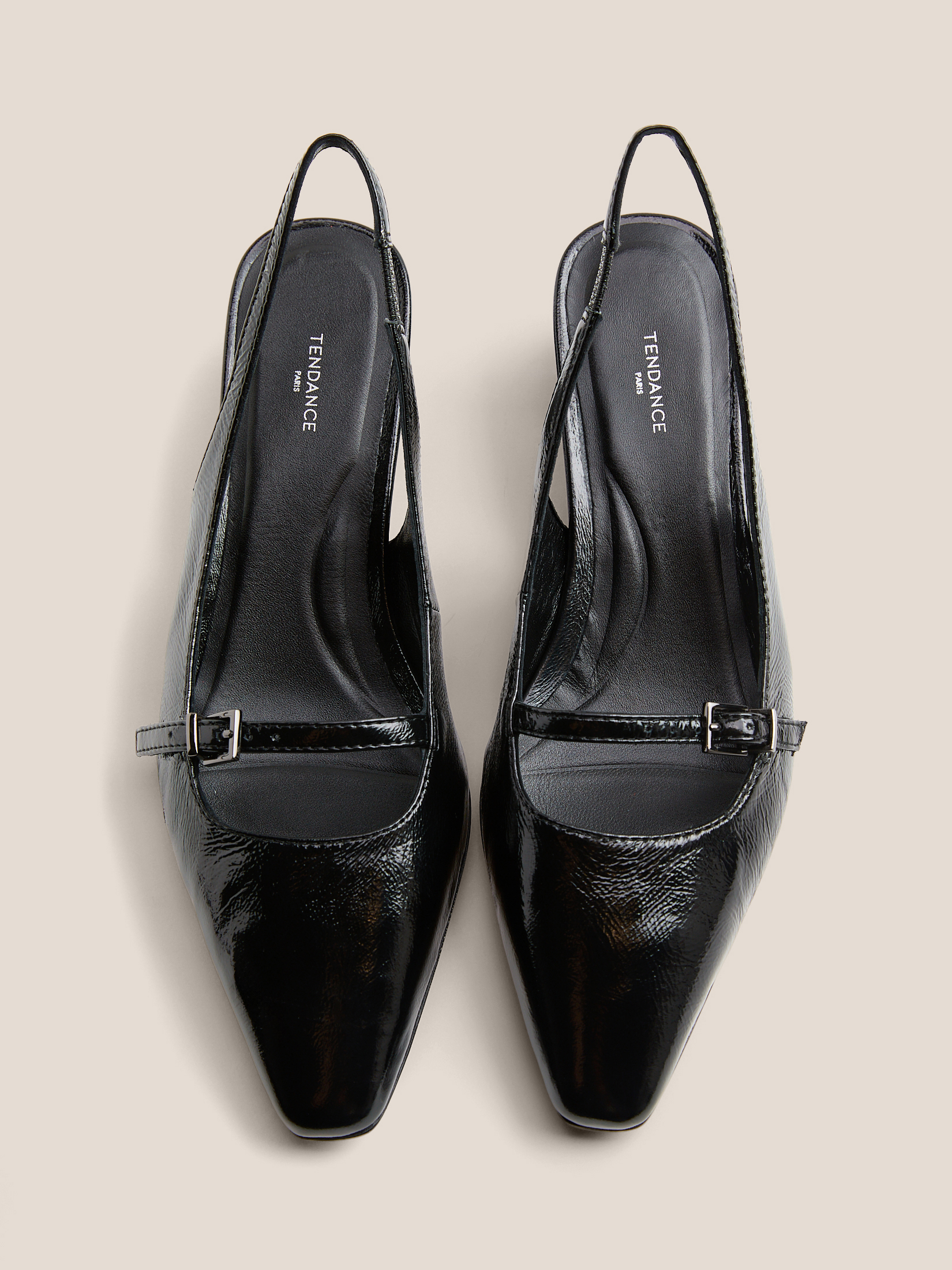 Женские туфли с открытой пяткой (слинг-бэк) TENDANCE 4900165, черный
