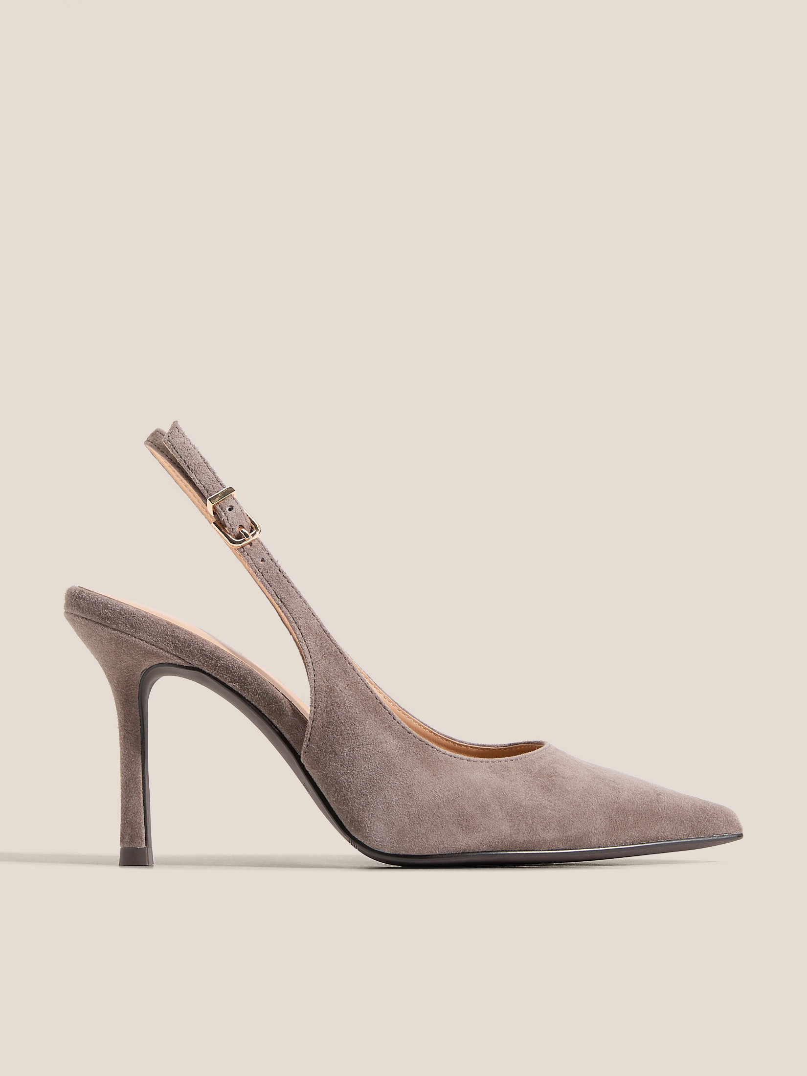 Женские туфли с открытой пяткой (слинг-бэк) TENDANCE 4826057, коричнево-серый