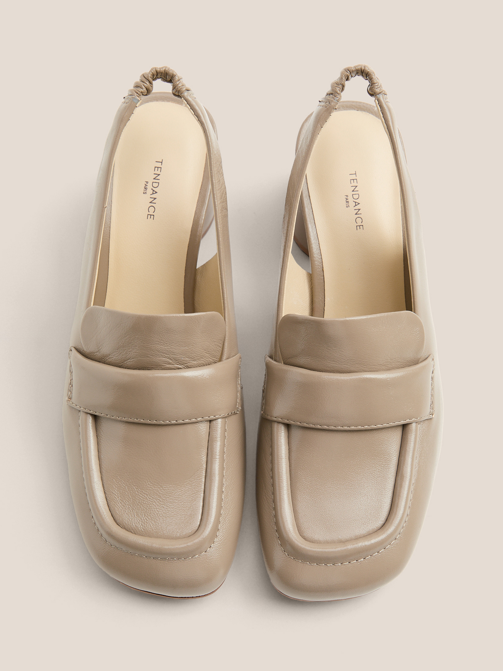 Женские туфли с открытой пяткой (слинг-бэк) TENDANCE 4872619, серо-бежевый