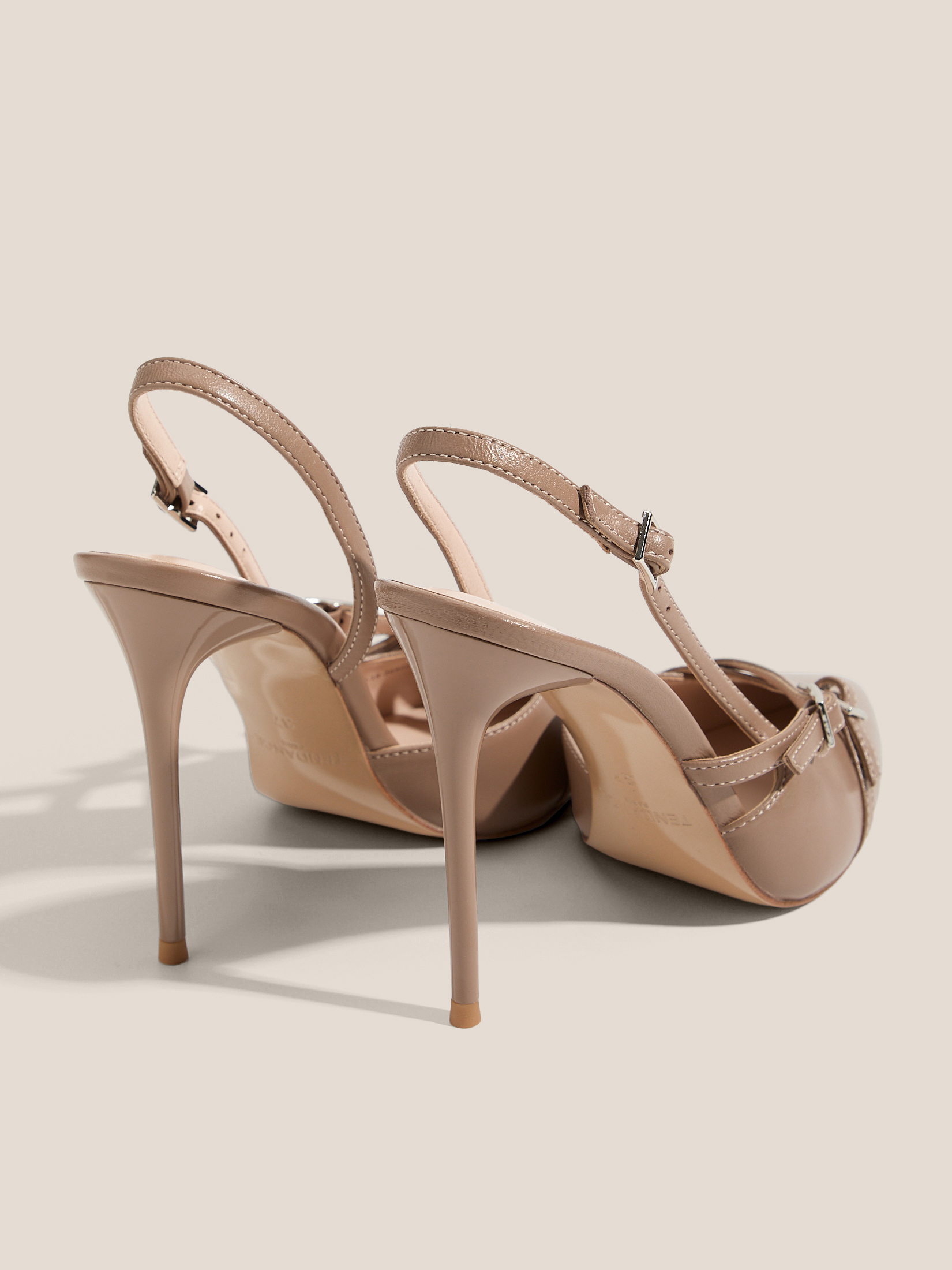 Женские туфли с открытой пяткой (слинг-бэк) TENDANCE 4722724, пыльно-коричневый