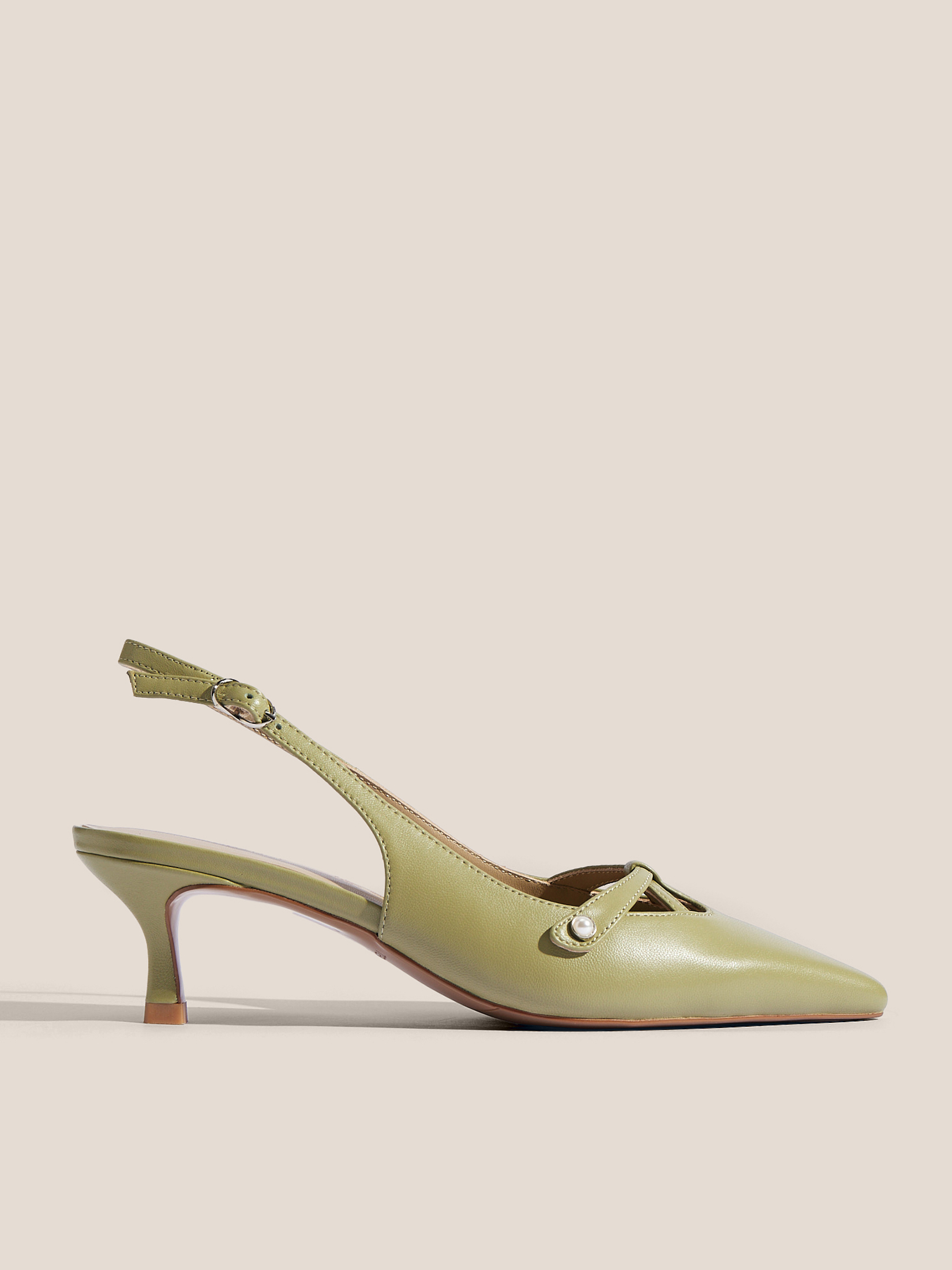 Женские туфли с открытой пяткой (слинг-бэк) TENDANCE 4585249, светло-зеленый