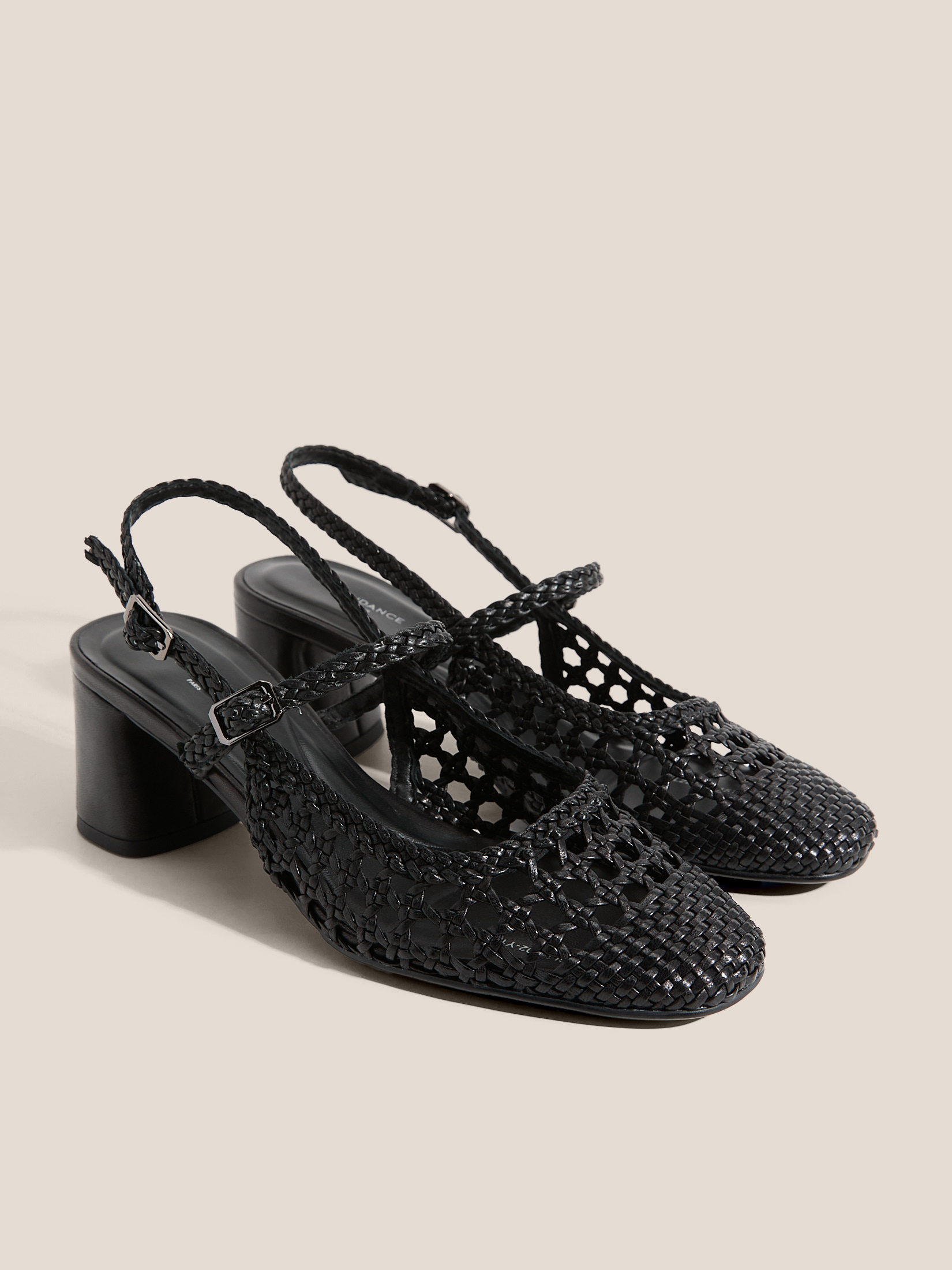 Женские туфли с открытой пяткой (слинг-бэк) TENDANCE 4873384, черный