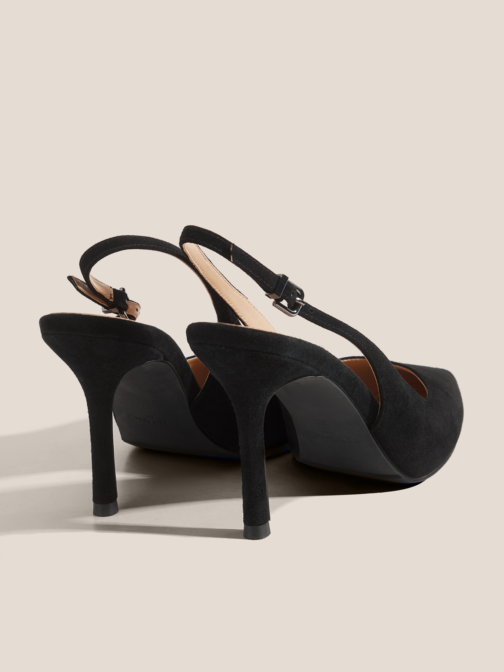 Женские туфли с открытой пяткой (слинг-бэк) TENDANCE 4826025, черный