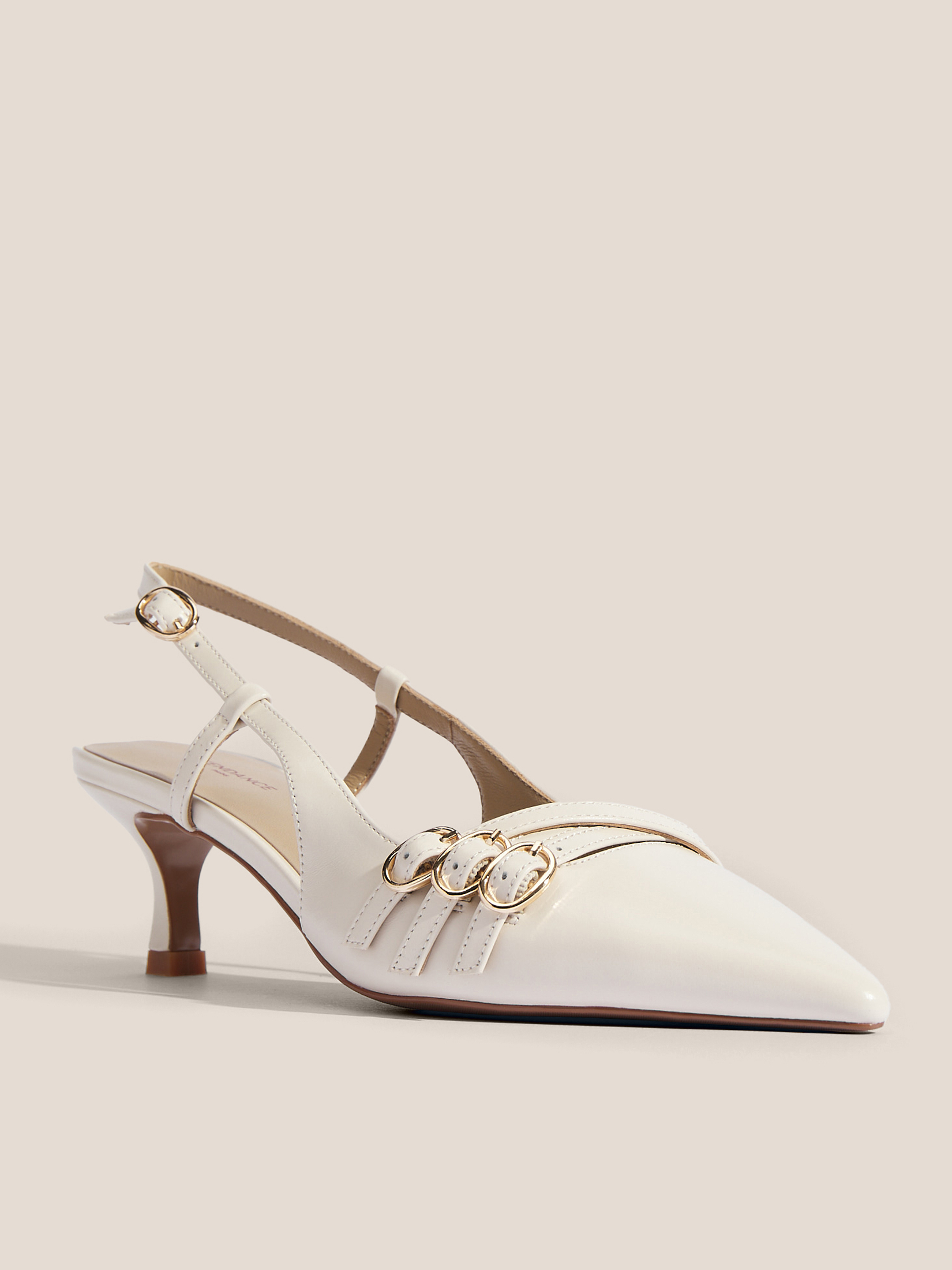 Женские туфли с открытой пяткой (слинг-бэк) TENDANCE 4585216, молочно-белый