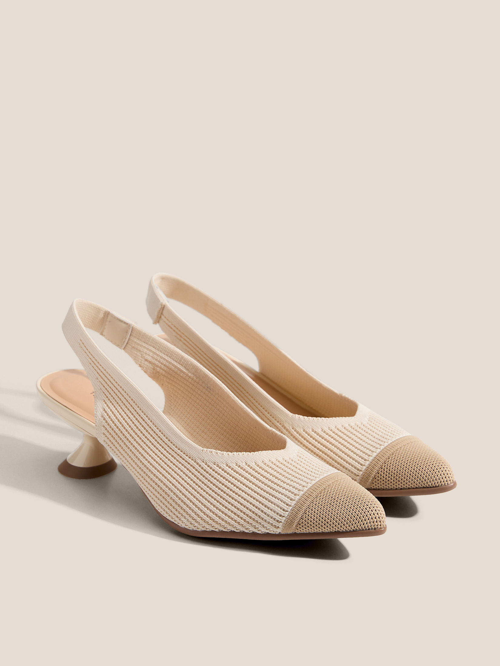 Женские туфли с открытой пяткой (слинг-бэк) TENDANCE 4903506, бежевый