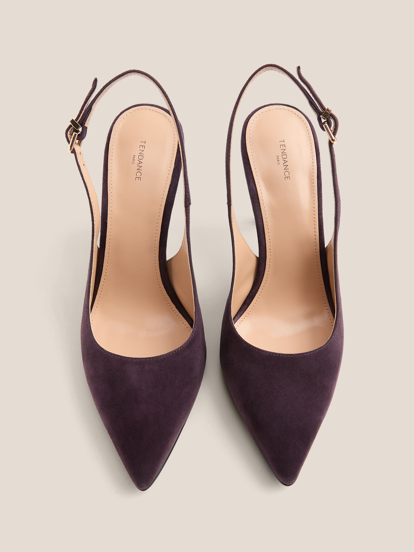 Женские туфли с открытой пяткой (слинг-бэк) TENDANCE 4826089, темно-фиолетовый