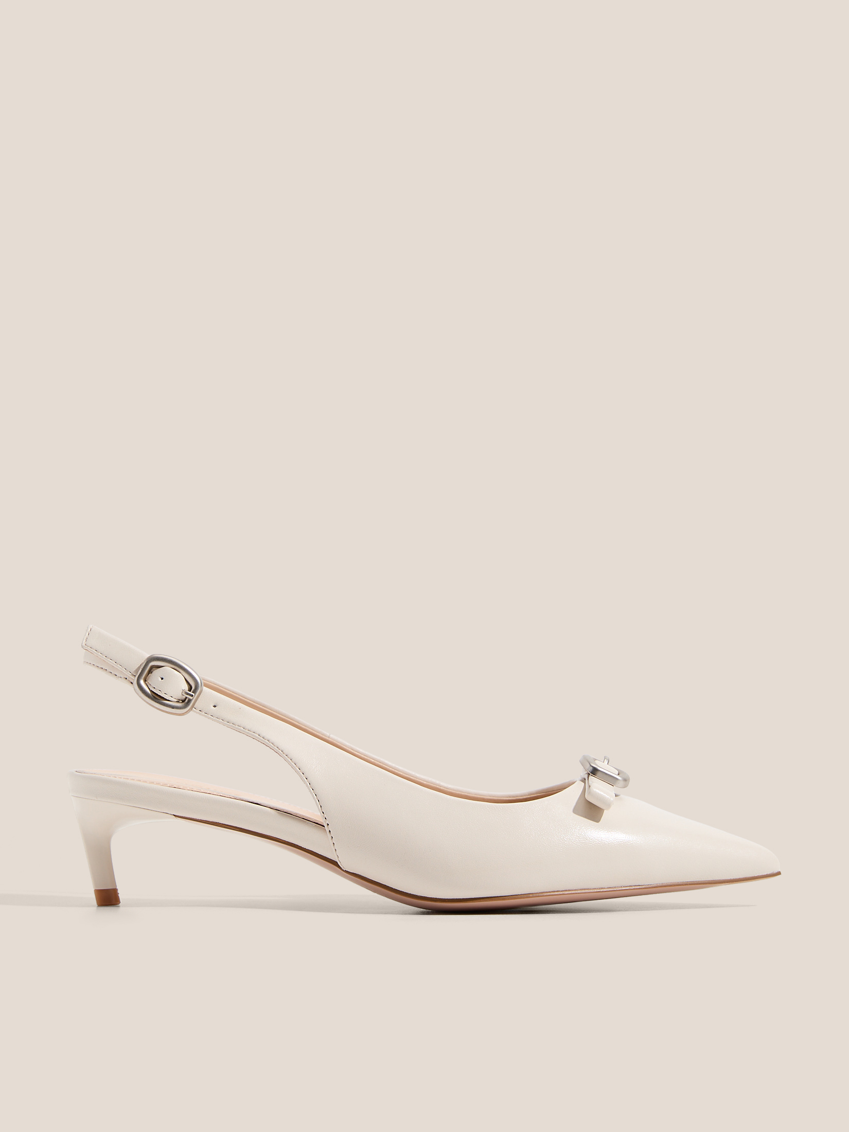 Женские туфли с открытой пяткой (слинг-бэк) TENDANCE 4529305, молочно-белый