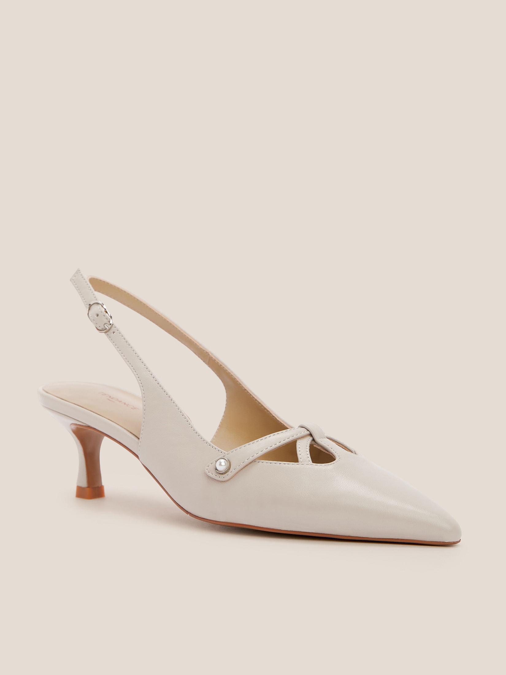 Женские туфли с открытой пяткой (слинг-бэк) TENDANCE 4585297, бежевато-серый