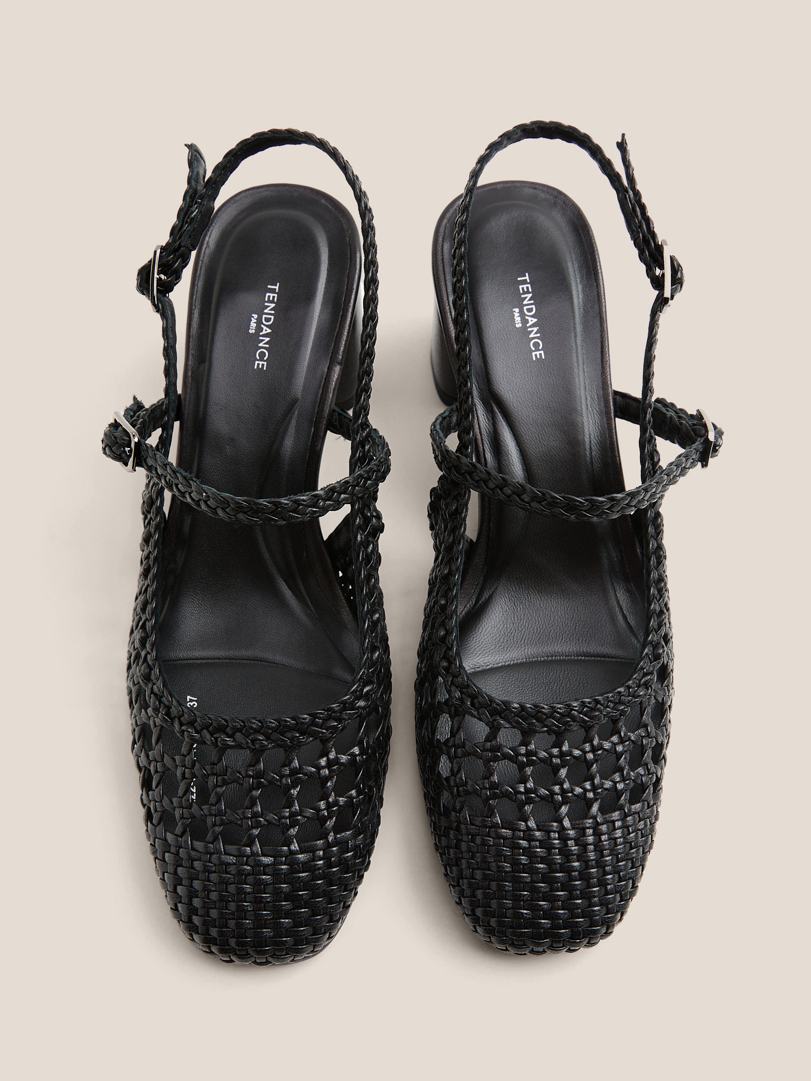 Женские туфли с открытой пяткой (слинг-бэк) TENDANCE 4873384, черный