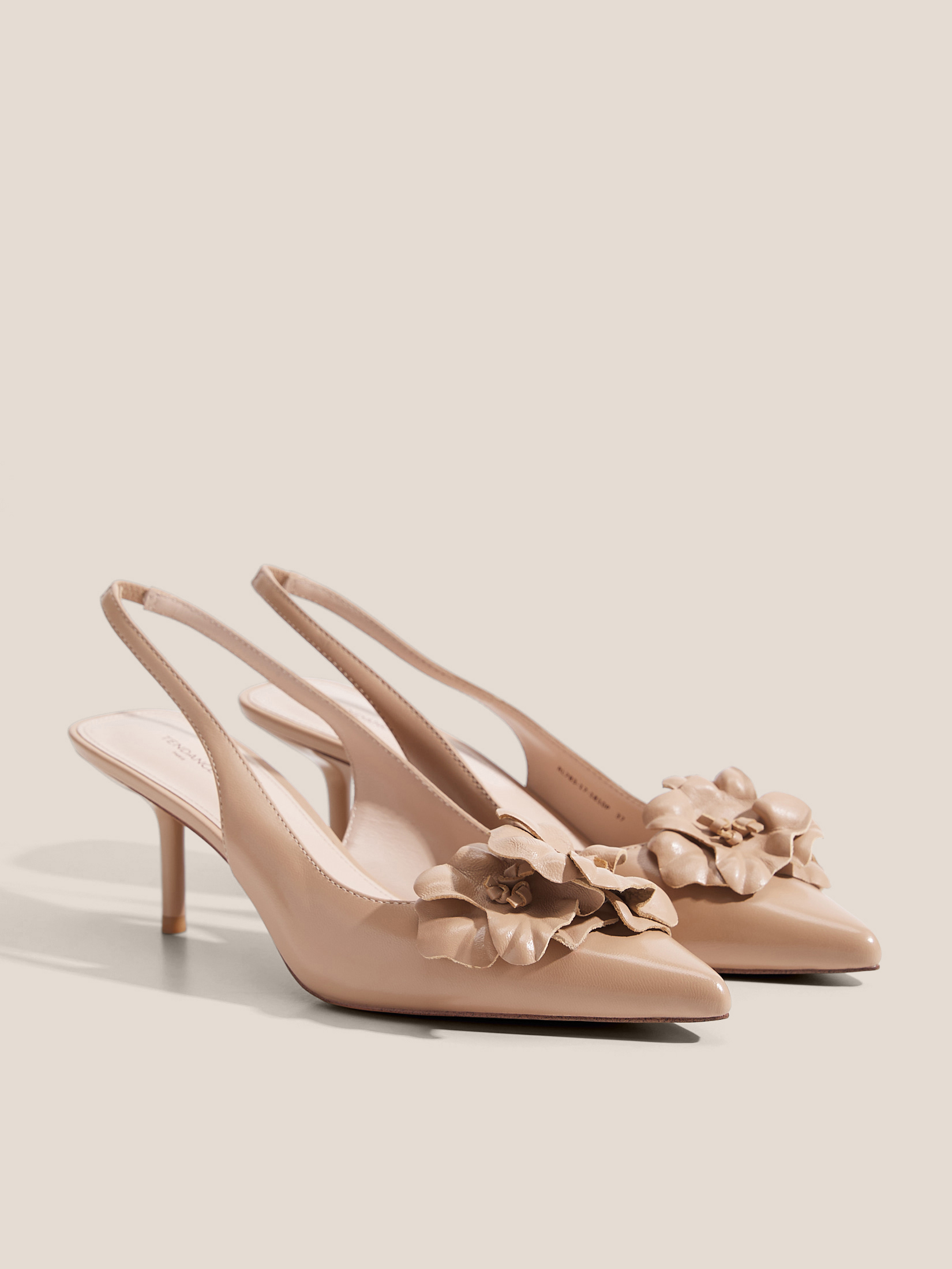 Женские туфли с открытой пяткой (слинг-бэк) TENDANCE 4838035, темно-бежевый