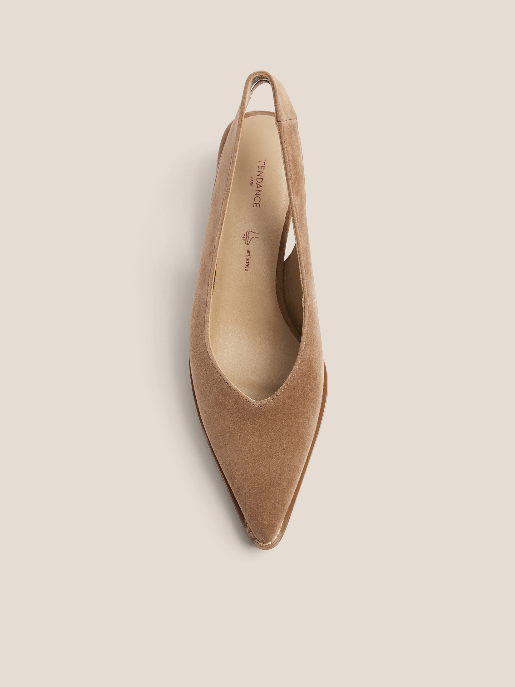 Женские туфли с открытой пяткой (слинг-бэк) TENDANCE 4570772, бежево-коричневый