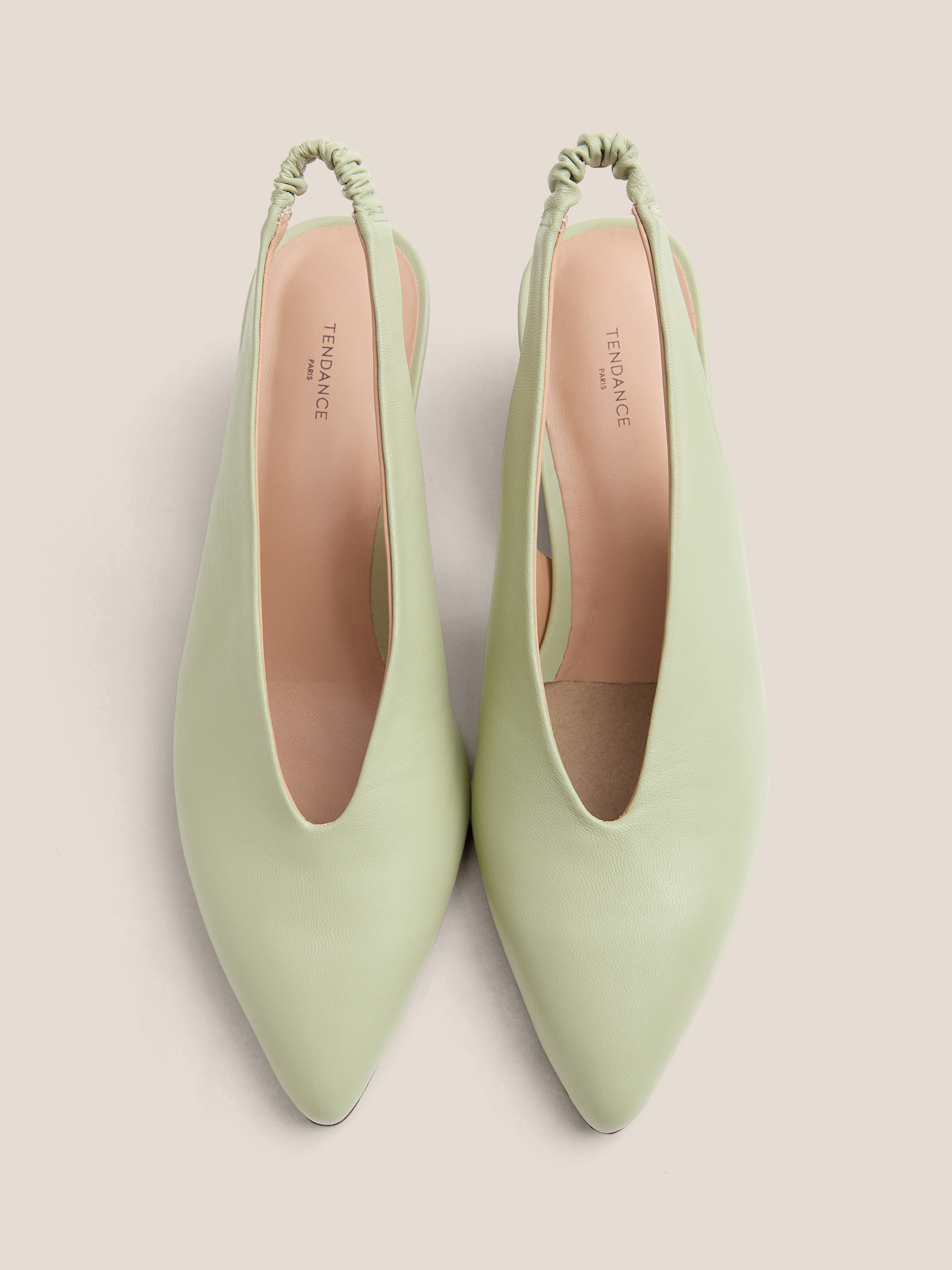 Женские туфли с открытой пяткой (слинг-бэк) TENDANCE 4872754, серо-зеленый