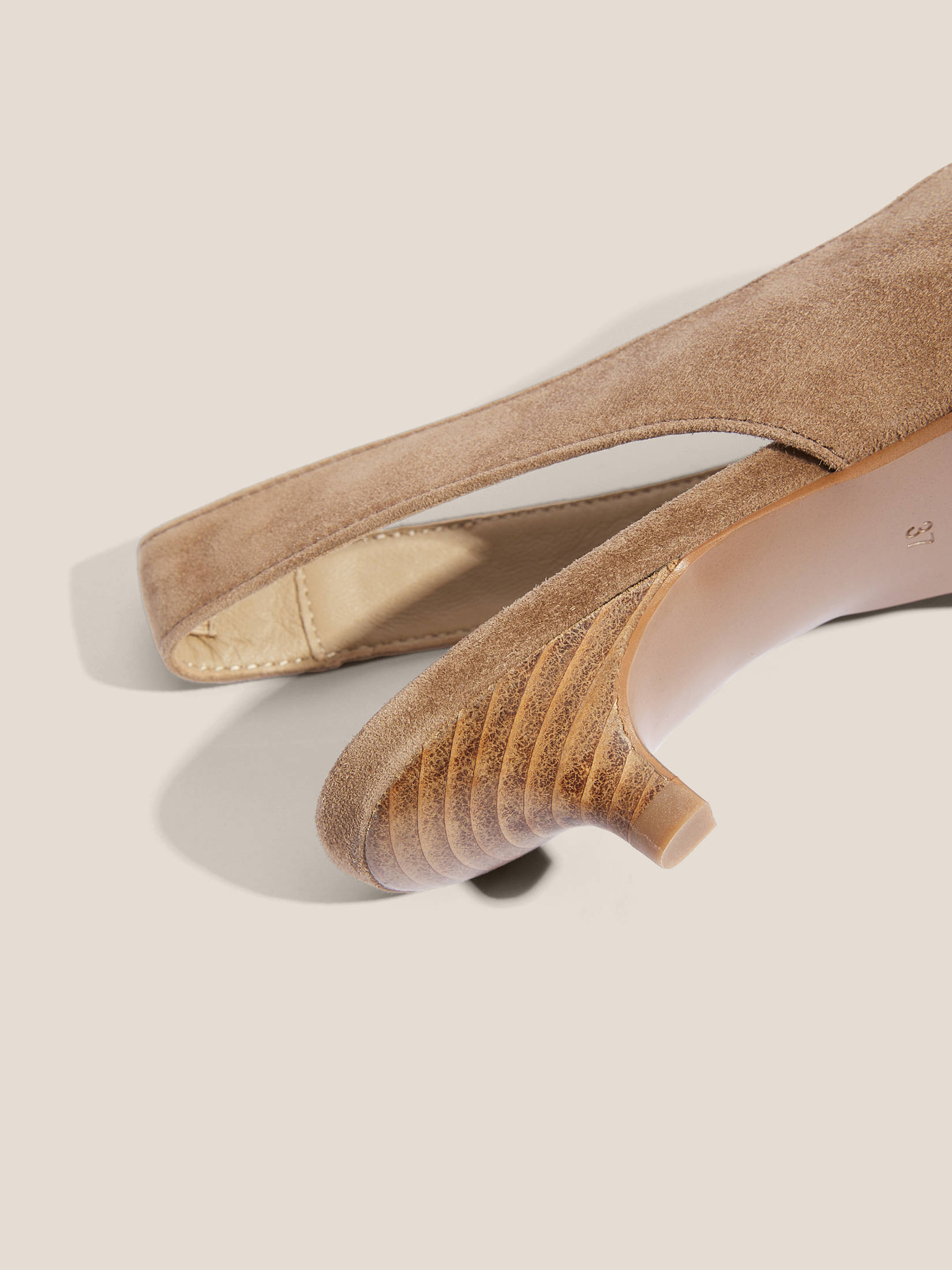 Женские туфли с открытой пяткой (слинг-бэк) TENDANCE 4570772, бежево-коричневый