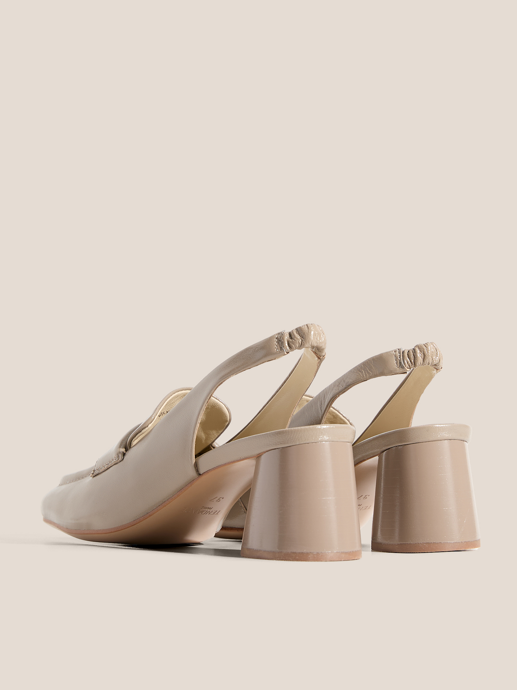 Женские туфли с открытой пяткой (слинг-бэк) TENDANCE 4872619, серо-бежевый