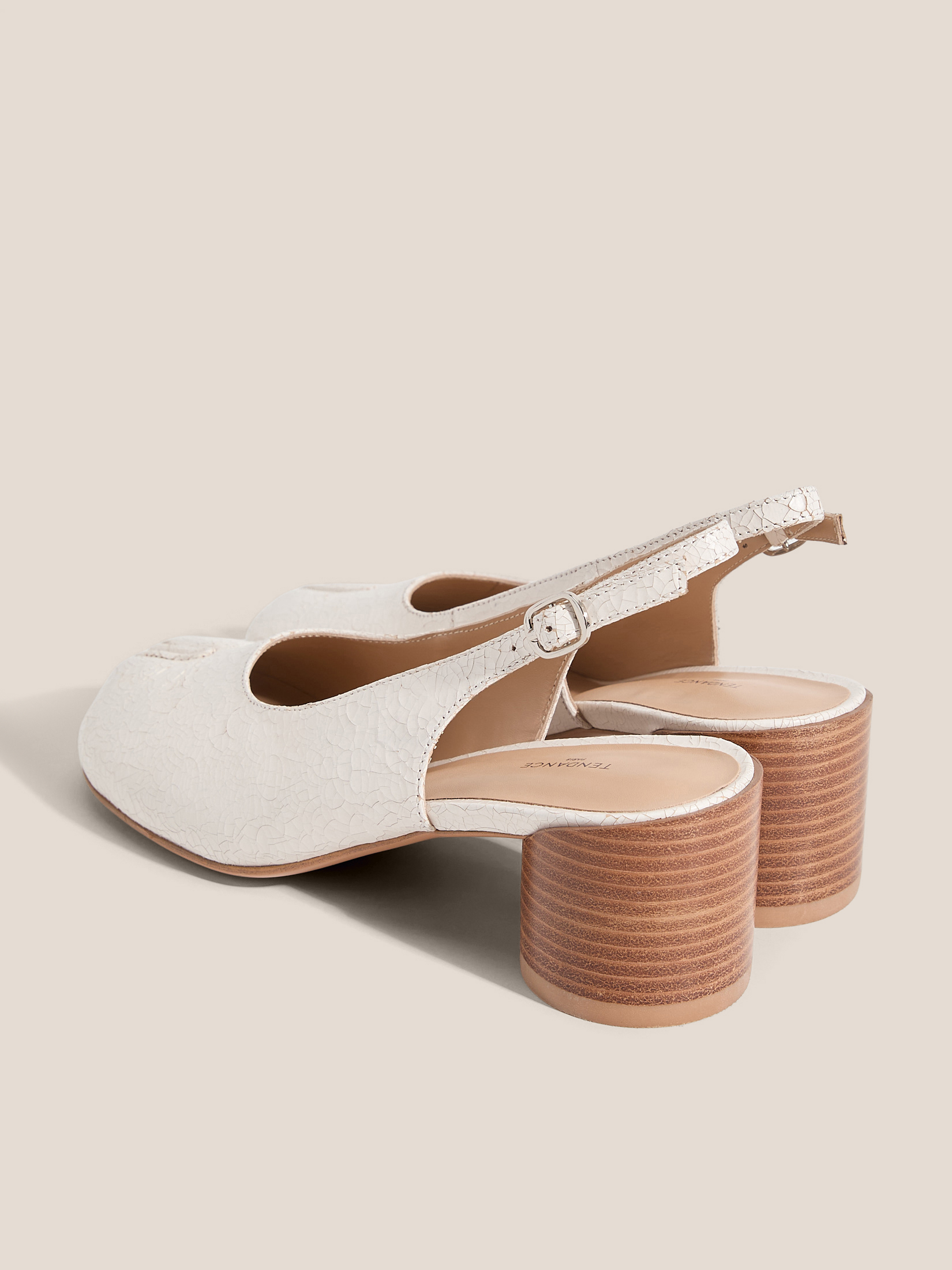 Женские туфли с открытой пяткой (слинг-бэк) TENDANCE 4839119, молочно-бежевый