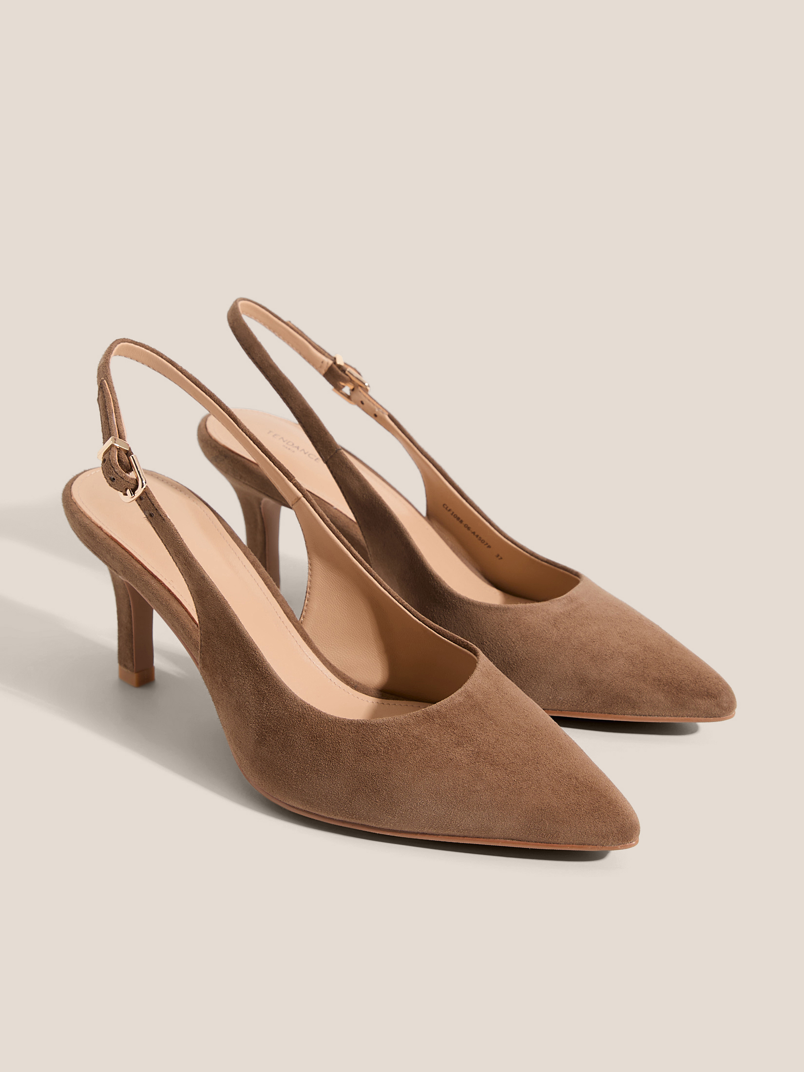 Женские туфли с открытой пяткой (слинг-бэк) TENDANCE 4825763, зеленовато-коричневый