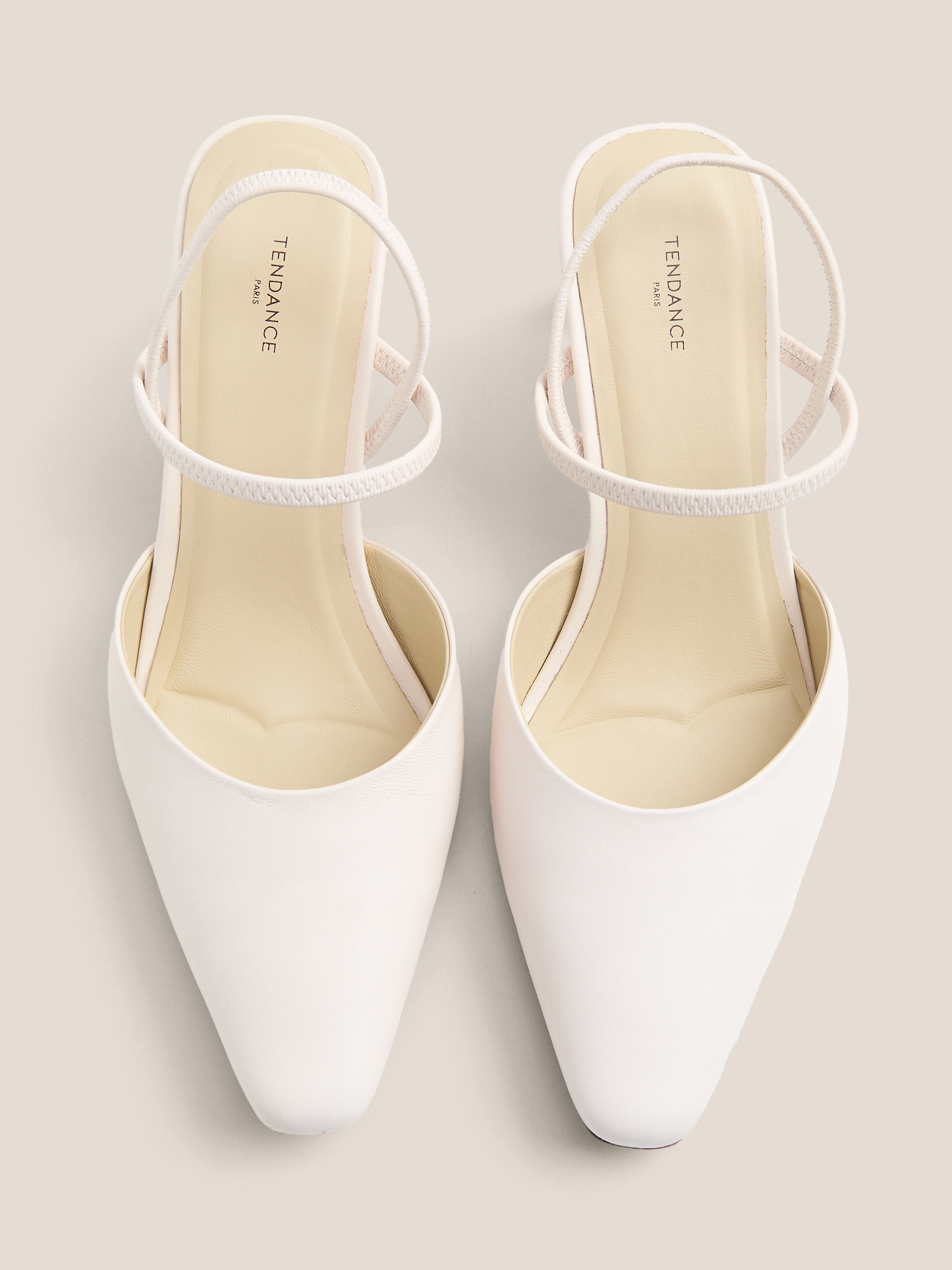 Женские туфли с открытой пяткой (слинг-бэк) TENDANCE 4964000, белый