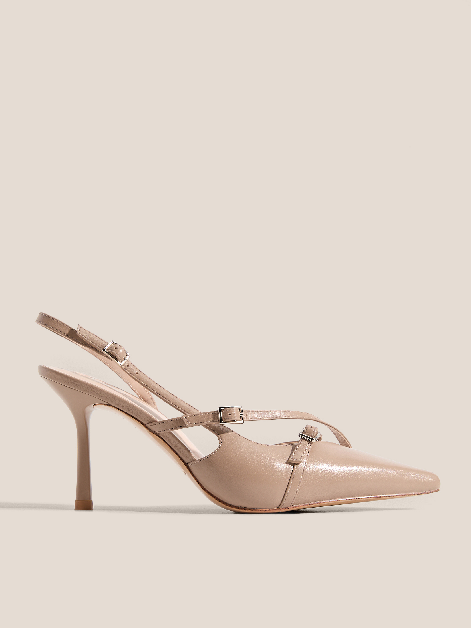 Женские туфли с открытой пяткой (слинг-бэк) TENDANCE 4838916, темно-бежевый