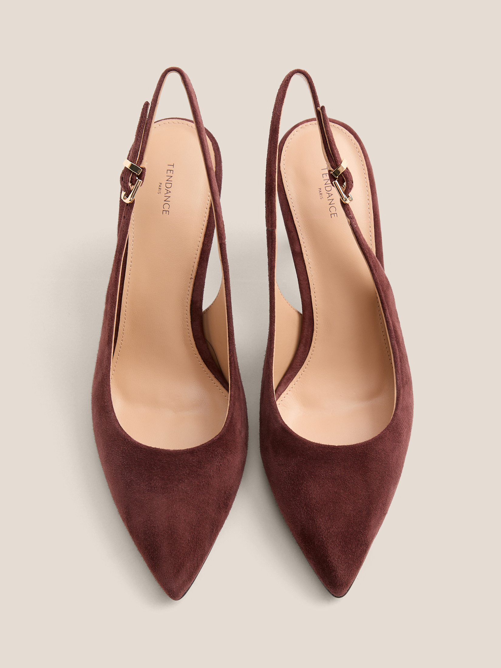 Женские туфли с открытой пяткой (слинг-бэк) TENDANCE 4825755, красно-коричневый