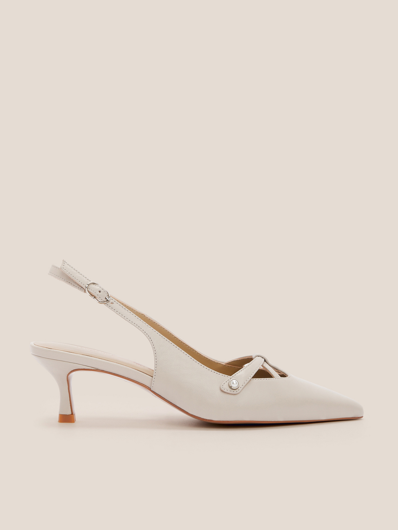 Женские туфли с открытой пяткой (слинг-бэк) TENDANCE 4585297, бежевато-серый