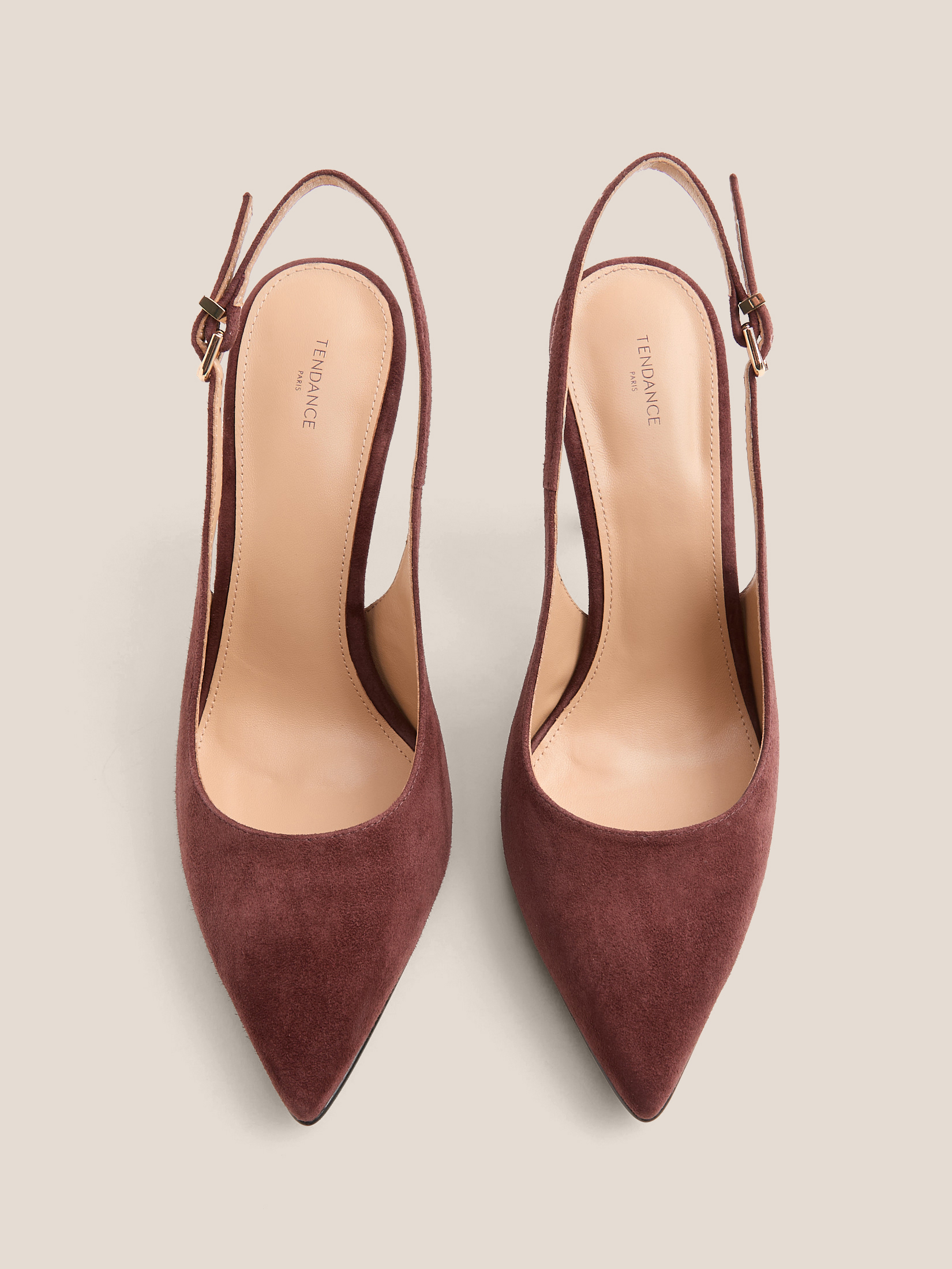 Женские туфли с открытой пяткой (слинг-бэк) TENDANCE 4826041, красно-коричневый