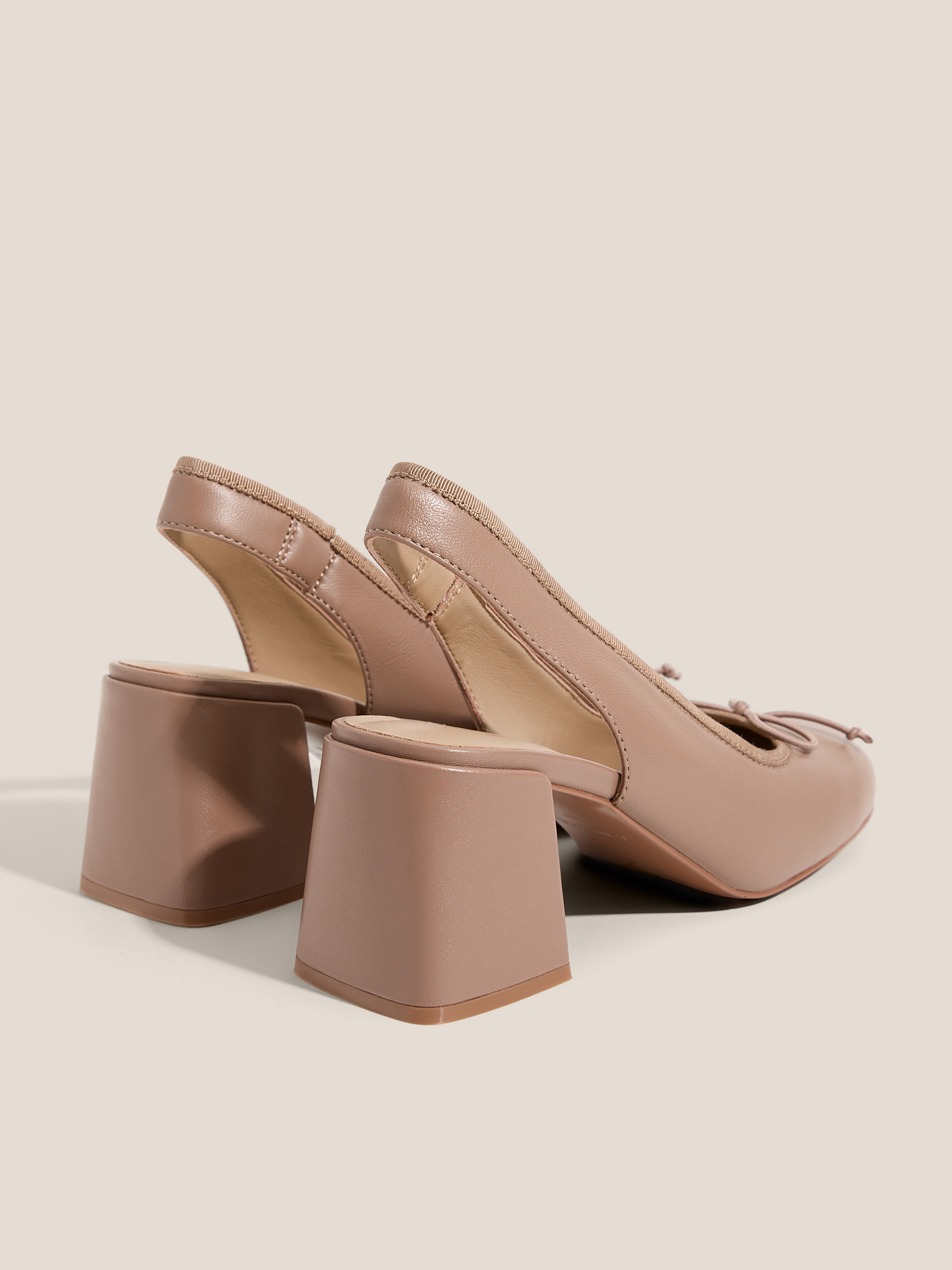 Женские туфли с открытой пяткой (слинг-бэк) TENDANCE 4570250, темно-бежевый