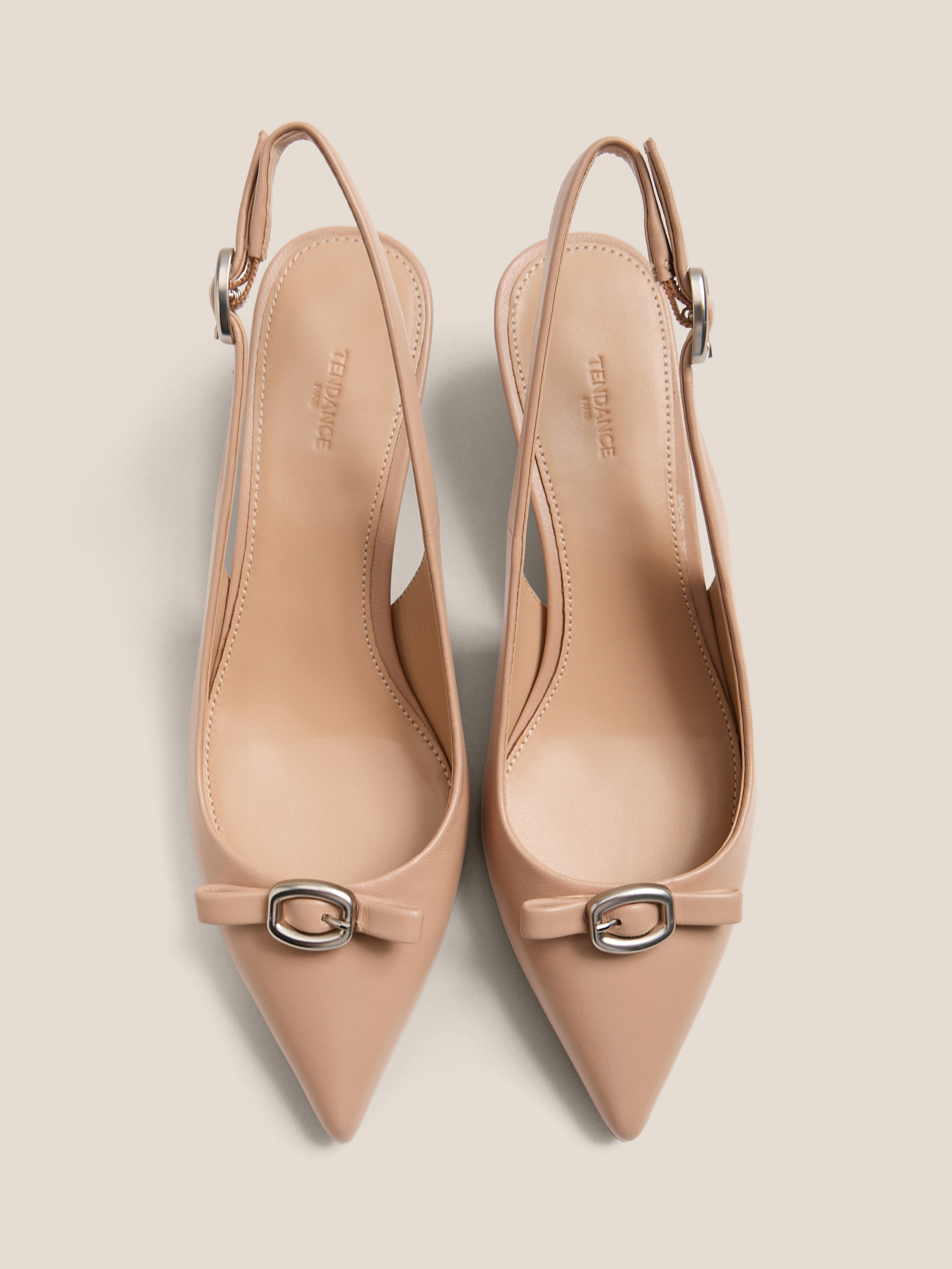 Женские туфли с открытой пяткой (слинг-бэк) TENDANCE 4529321, бежевый