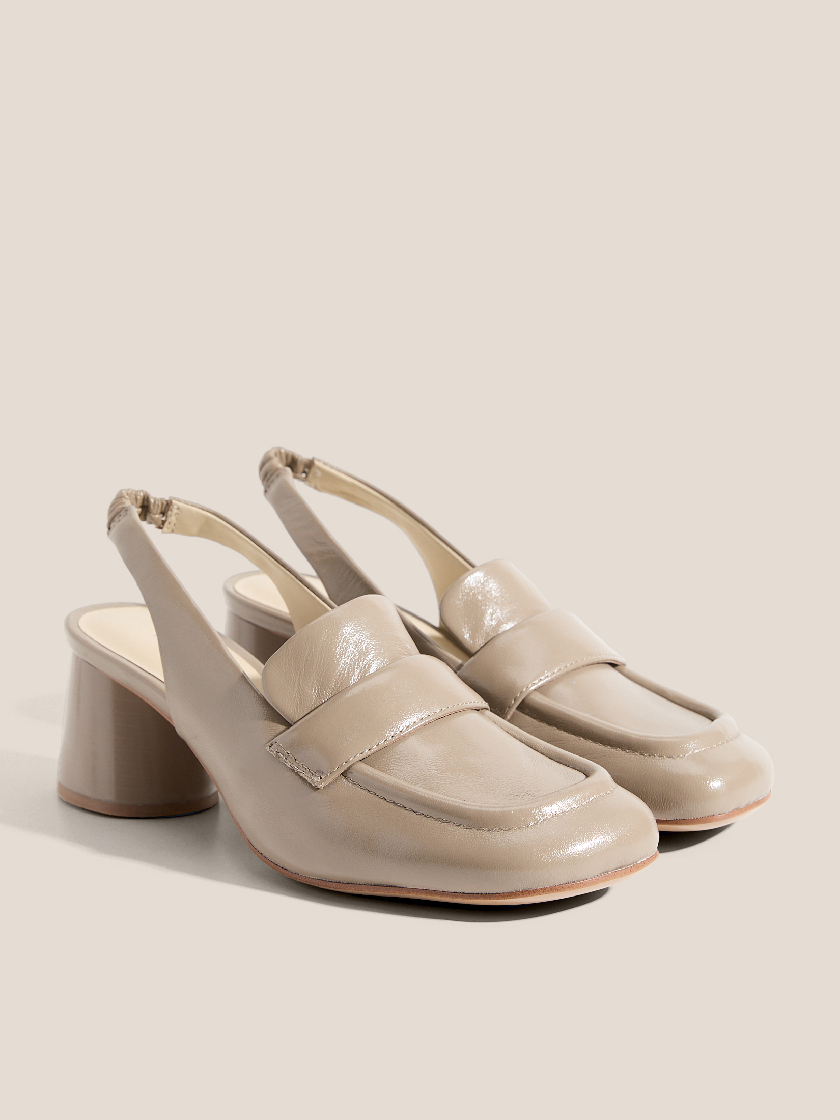 Женские туфли с открытой пяткой (слинг-бэк) TENDANCE 4872619, серо-бежевый