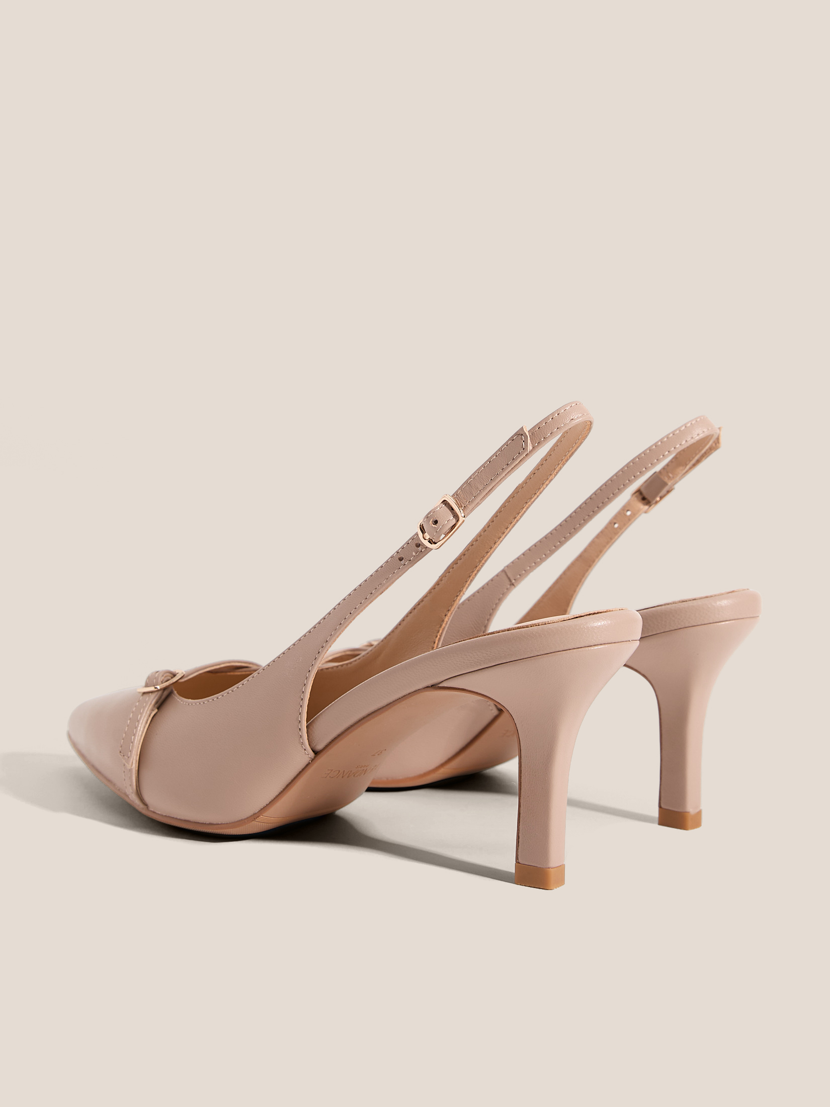 Женские туфли с открытой пяткой (слинг-бэк) TENDANCE 4825828, розовато-бежевый