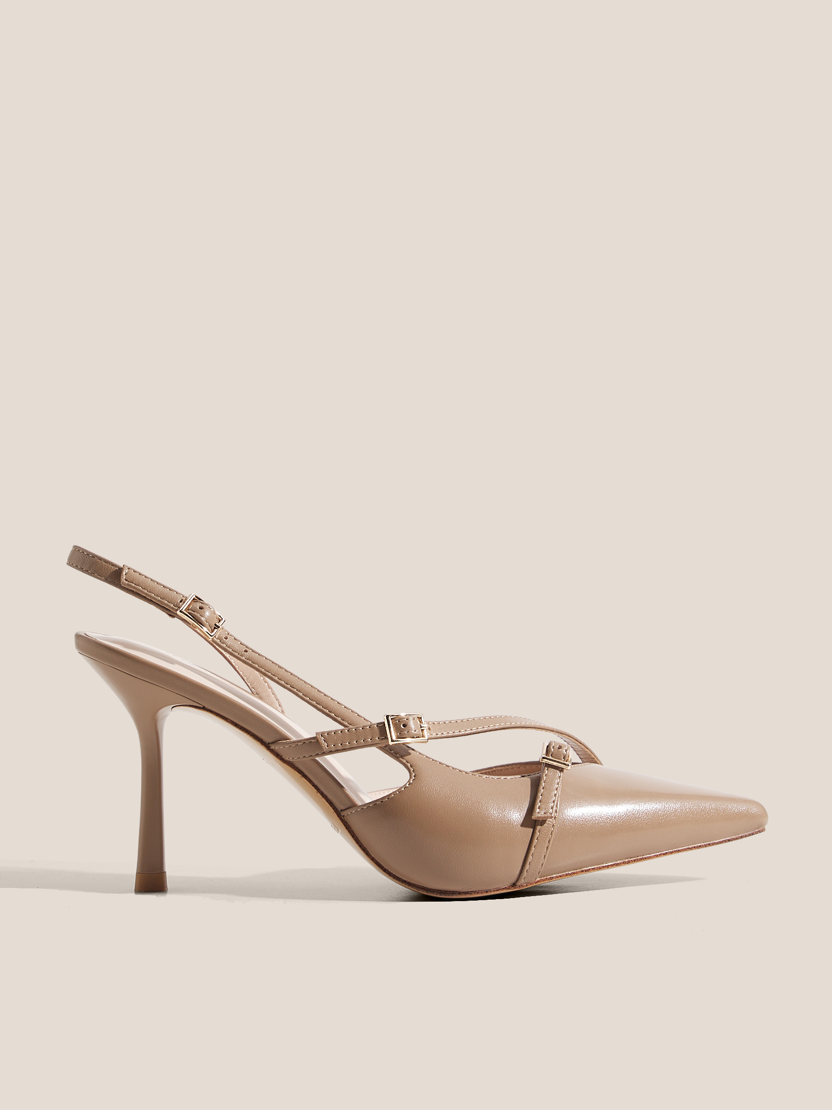 Женские туфли с открытой пяткой (слинг-бэк) TENDANCE 4838892, бежево-коричневый