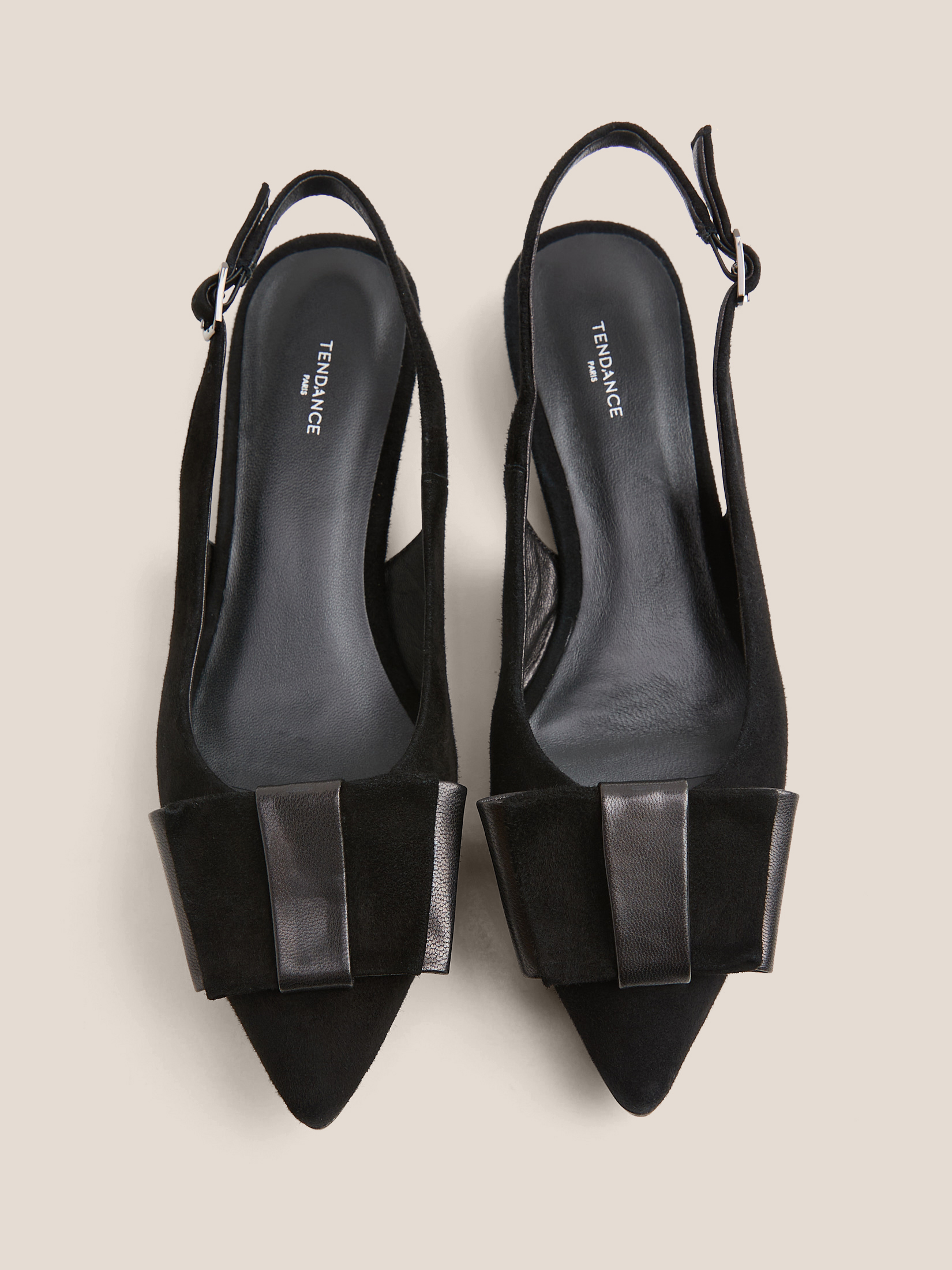 Женские туфли с открытой пяткой (слинг-бэк) TENDANCE 4903593, черный