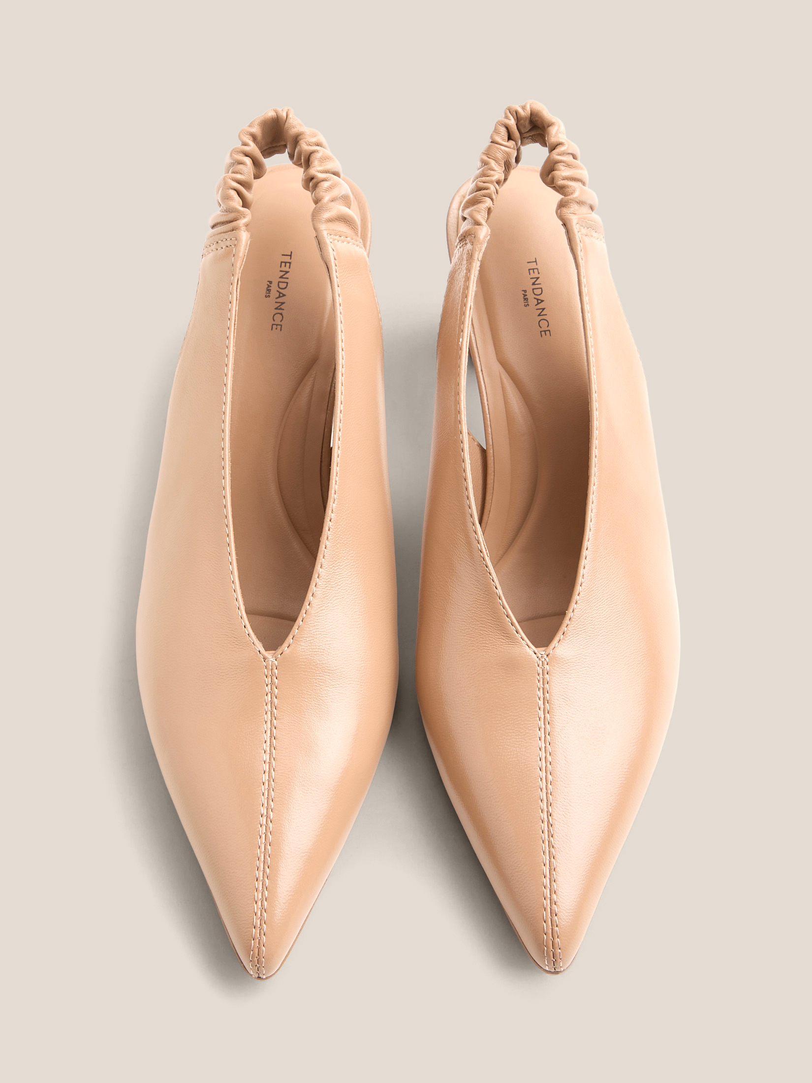 Женские туфли с открытой пяткой (слинг-бэк) TENDANCE 4900208, бежевый