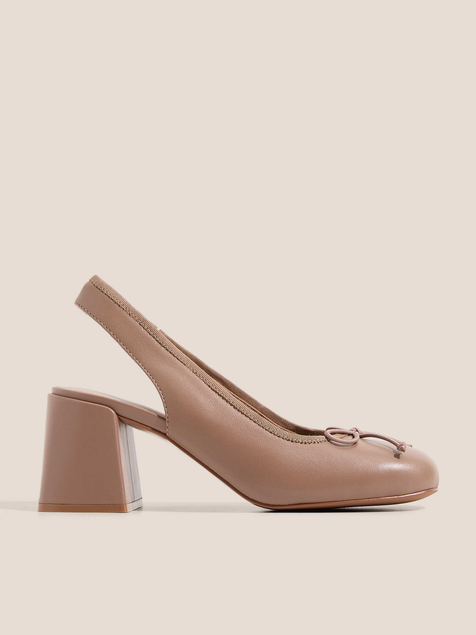 Женские туфли с открытой пяткой (слинг-бэк) TENDANCE 4570250, темно-бежевый