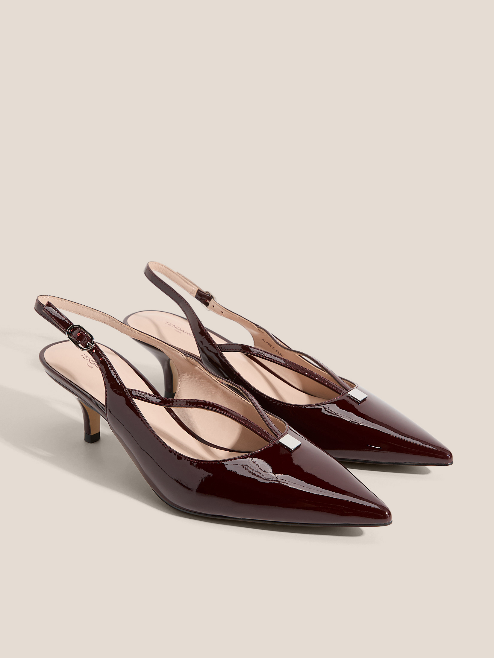 Женские туфли с открытой пяткой (слинг-бэк) TENDANCE 4722626, бордовый