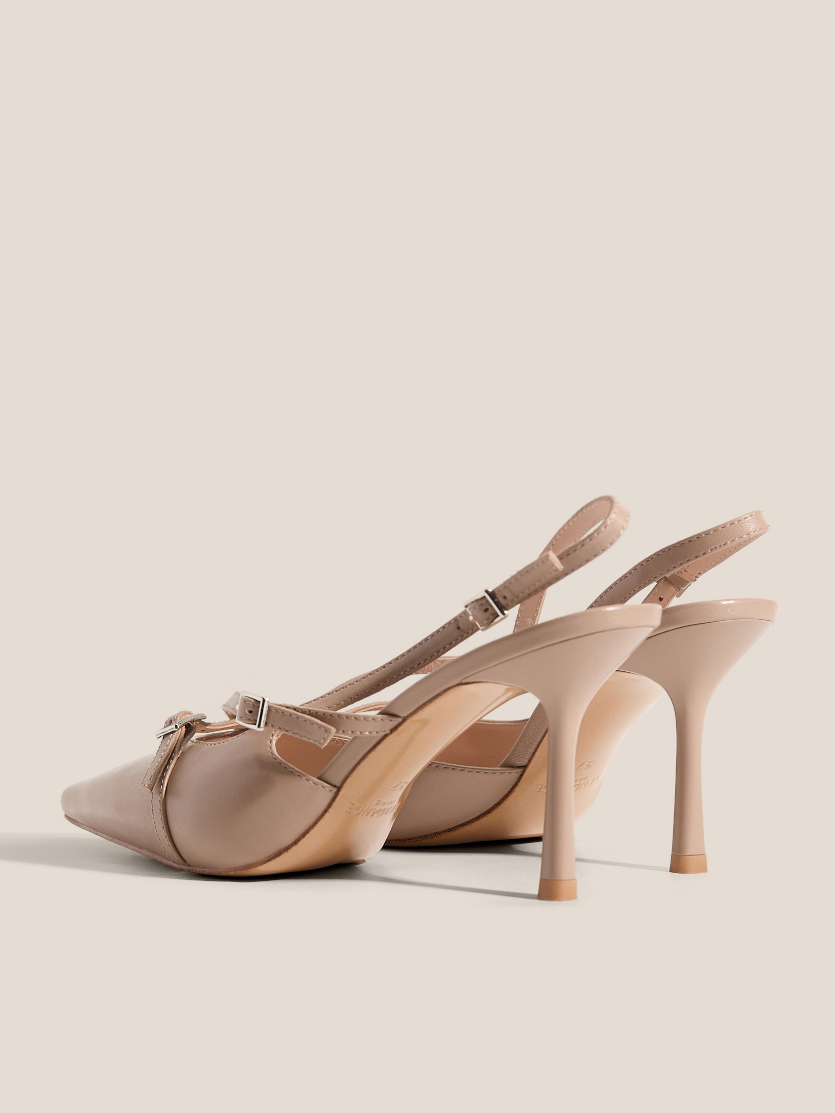 Женские туфли с открытой пяткой (слинг-бэк) TENDANCE 4838916, темно-бежевый