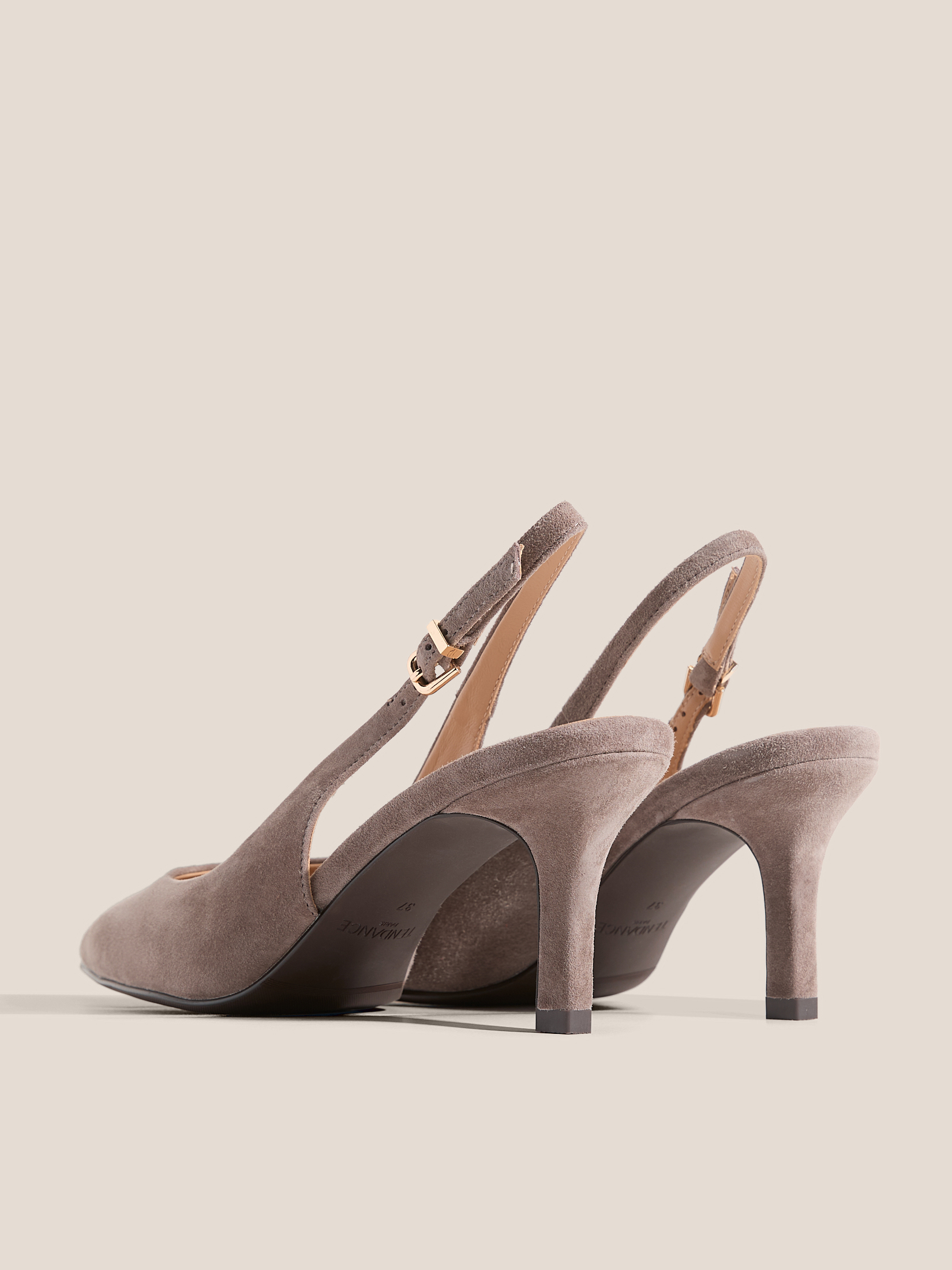 Женские туфли с открытой пяткой (слинг-бэк) TENDANCE 4825771, коричнево-серый