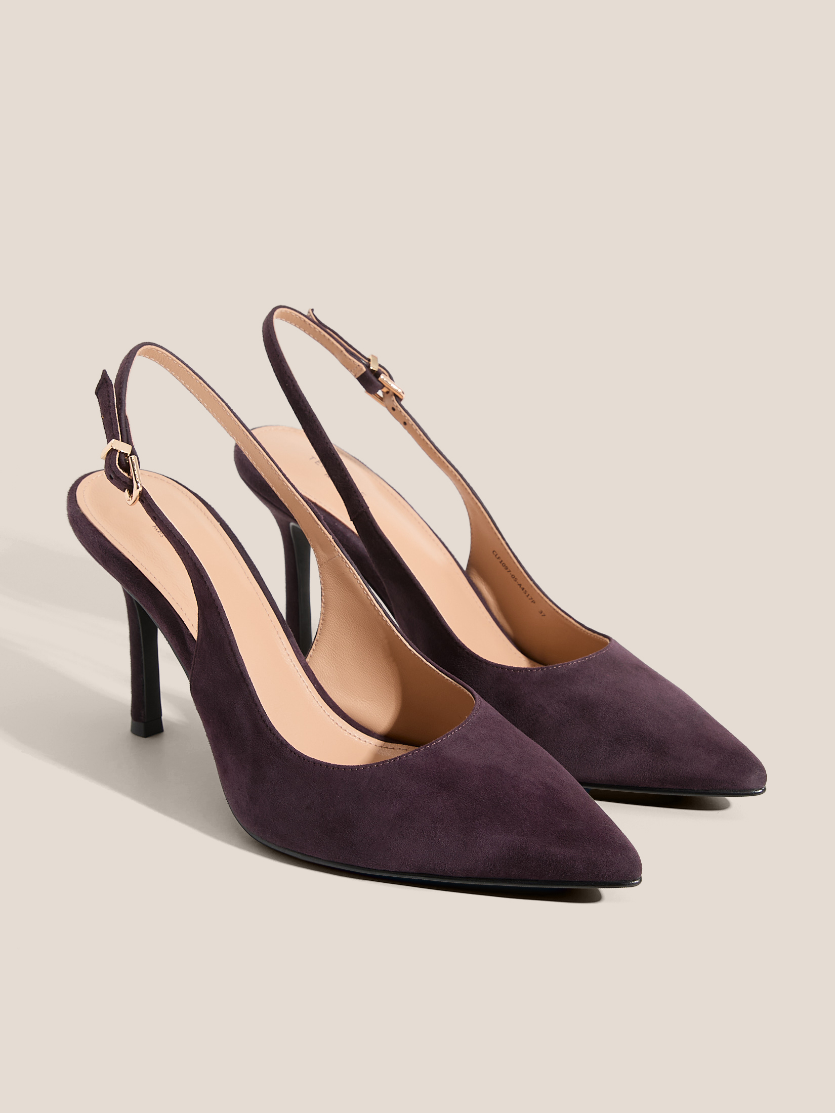 Женские туфли с открытой пяткой (слинг-бэк) TENDANCE 4826089, темно-фиолетовый