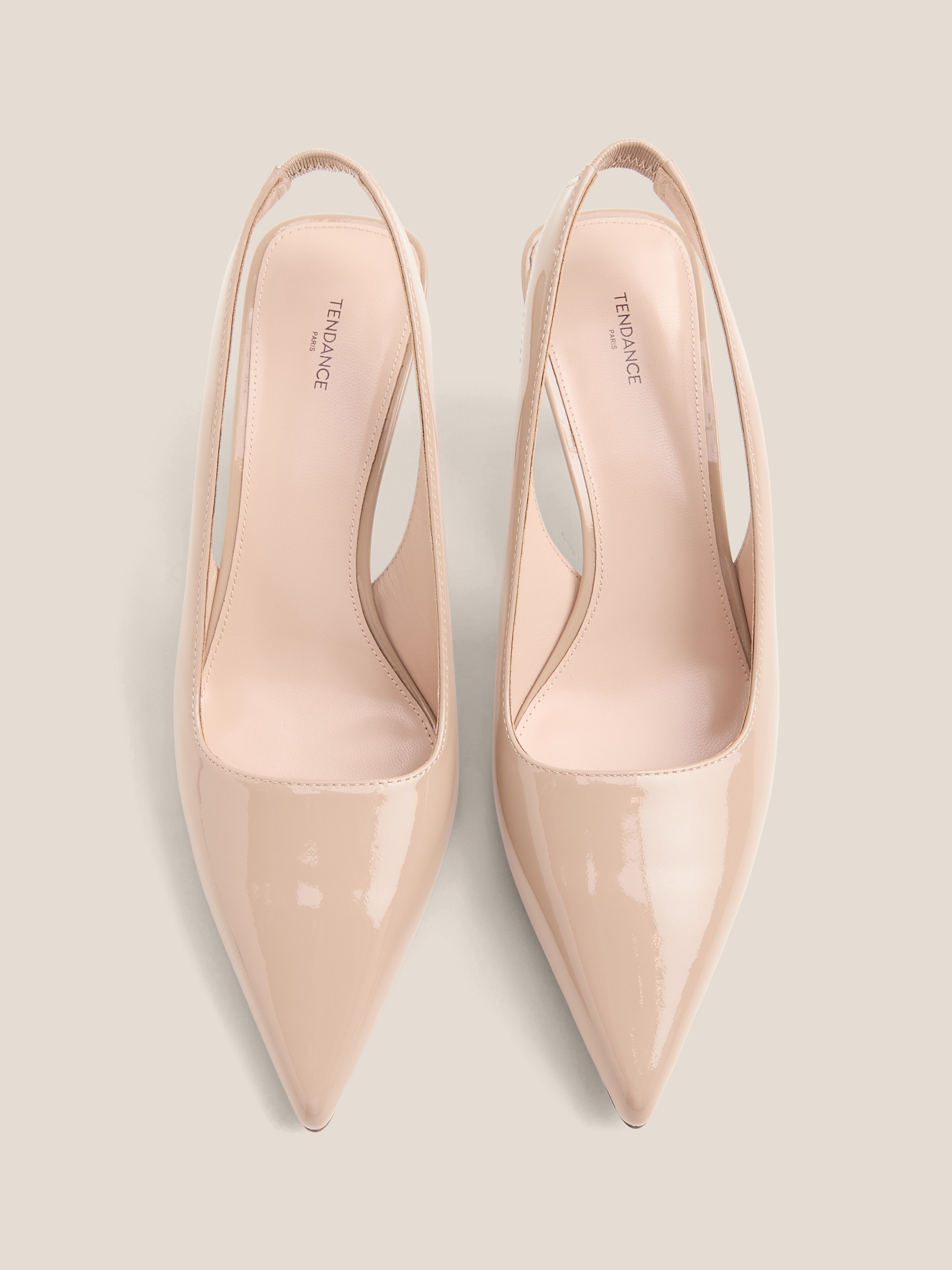 Женские туфли с открытой пяткой (слинг-бэк) TENDANCE 4838002, светло-бежевый