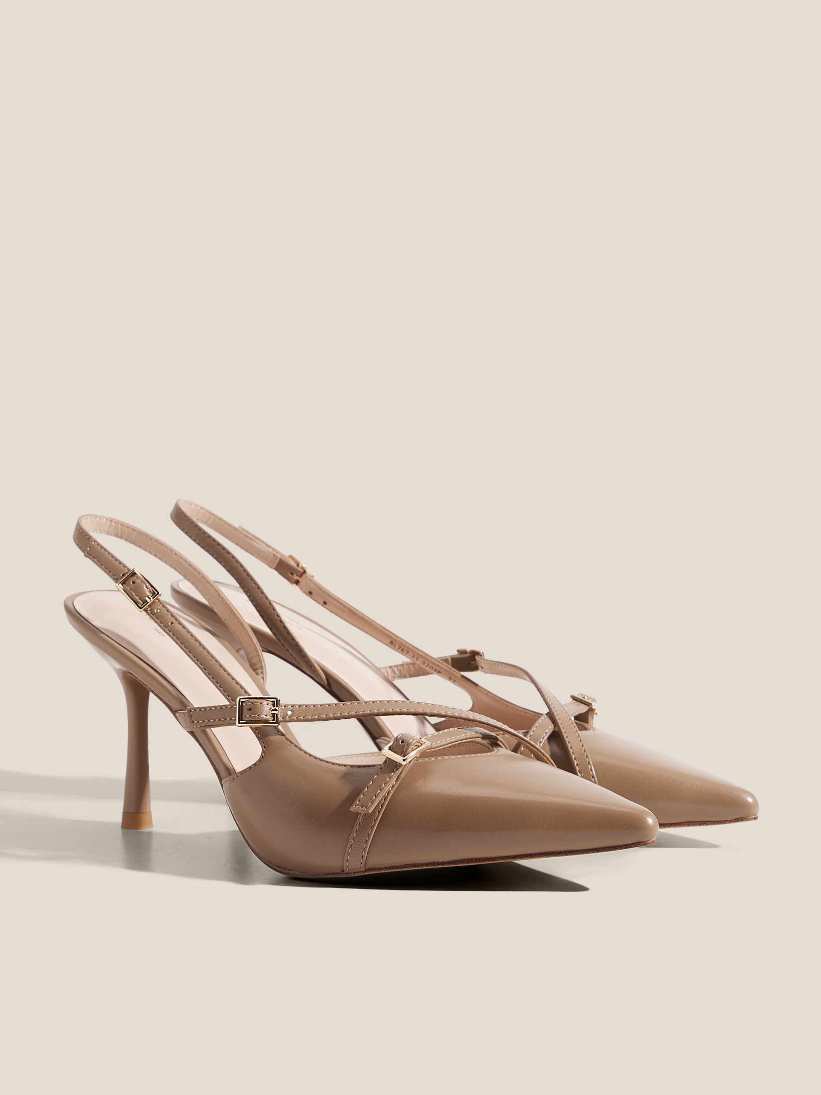 Женские туфли с открытой пяткой (слинг-бэк) TENDANCE 4838892, бежево-коричневый