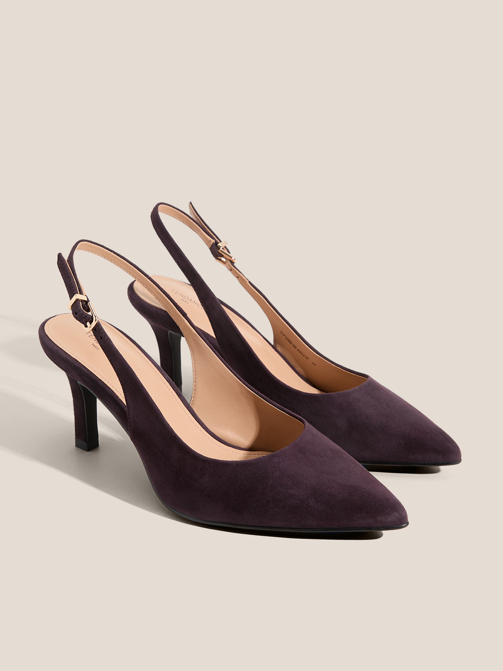 Женские туфли с открытой пяткой (слинг-бэк) TENDANCE 4825803, темно-фиолетовый