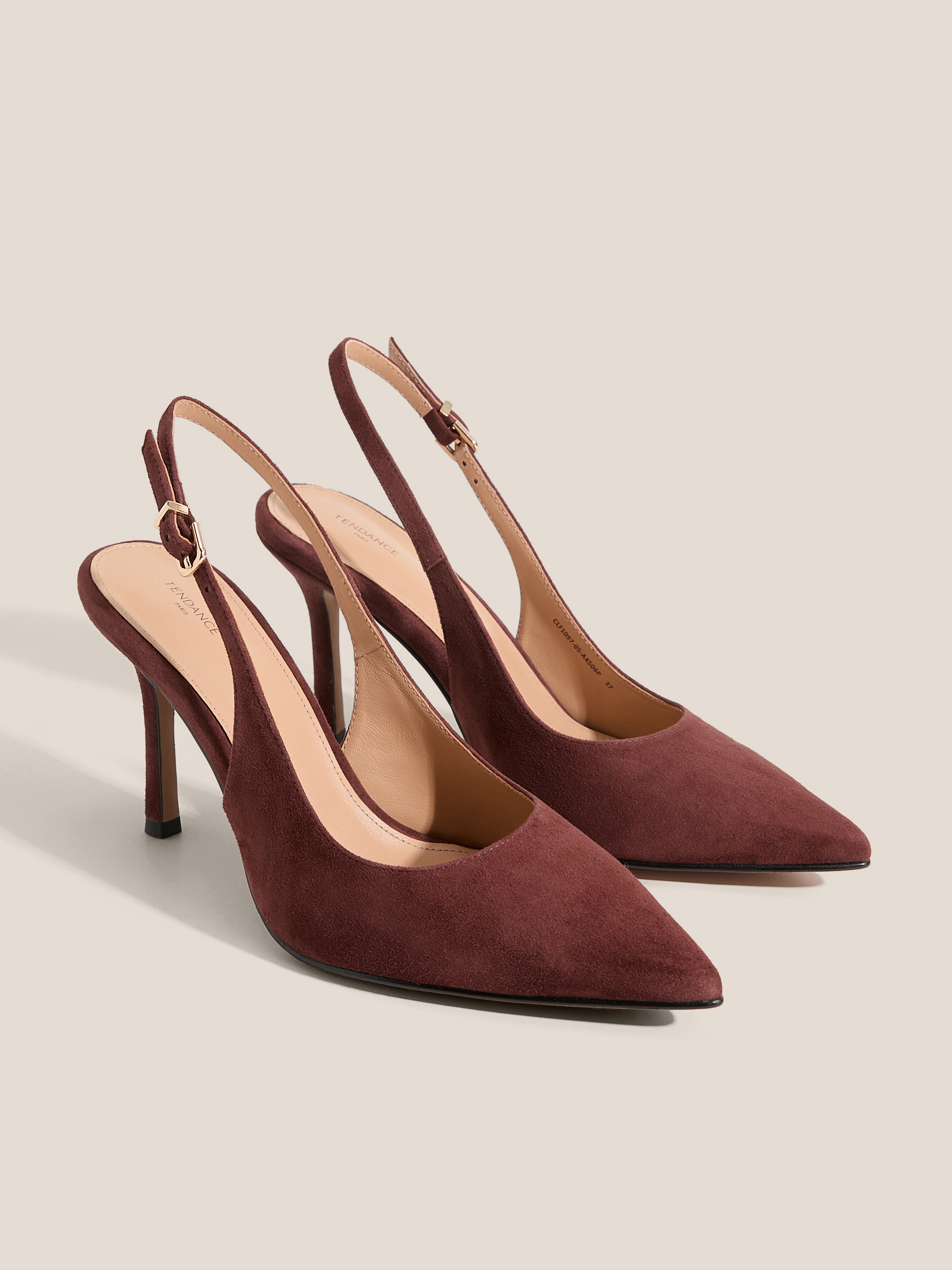 Женские туфли с открытой пяткой (слинг-бэк) TENDANCE 4826041, красно-коричневый
