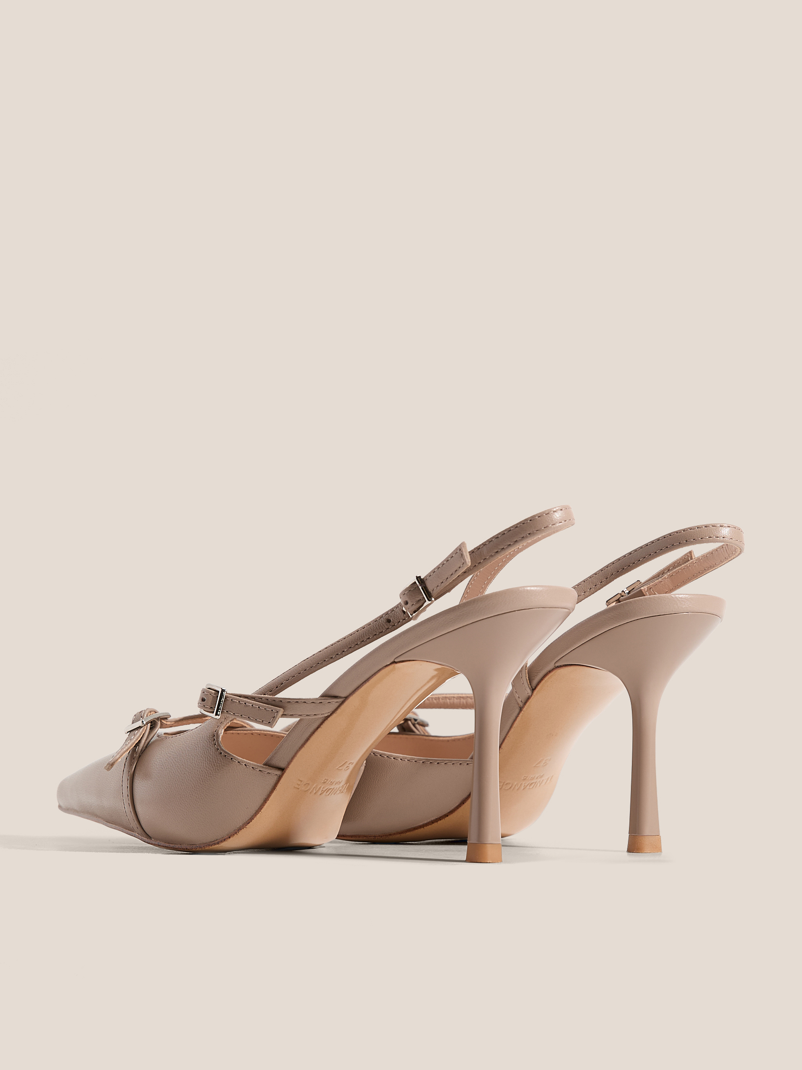 Женские туфли с открытой пяткой (слинг-бэк) TENDANCE 4838900, серовато-коричневый