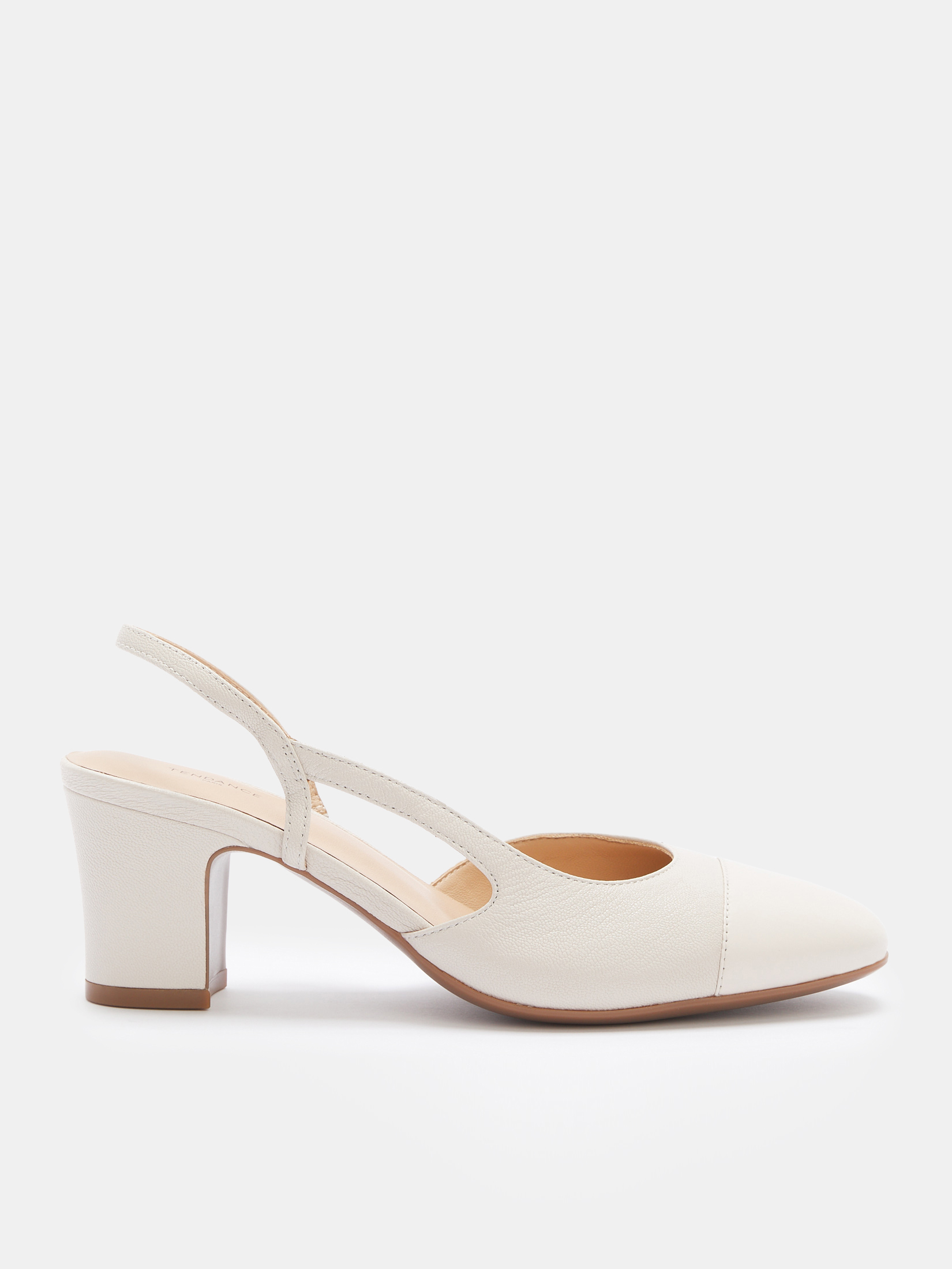 Женские туфли с открытой пяткой (слинг-бэк) TENDANCE 4686034, молочно-белый